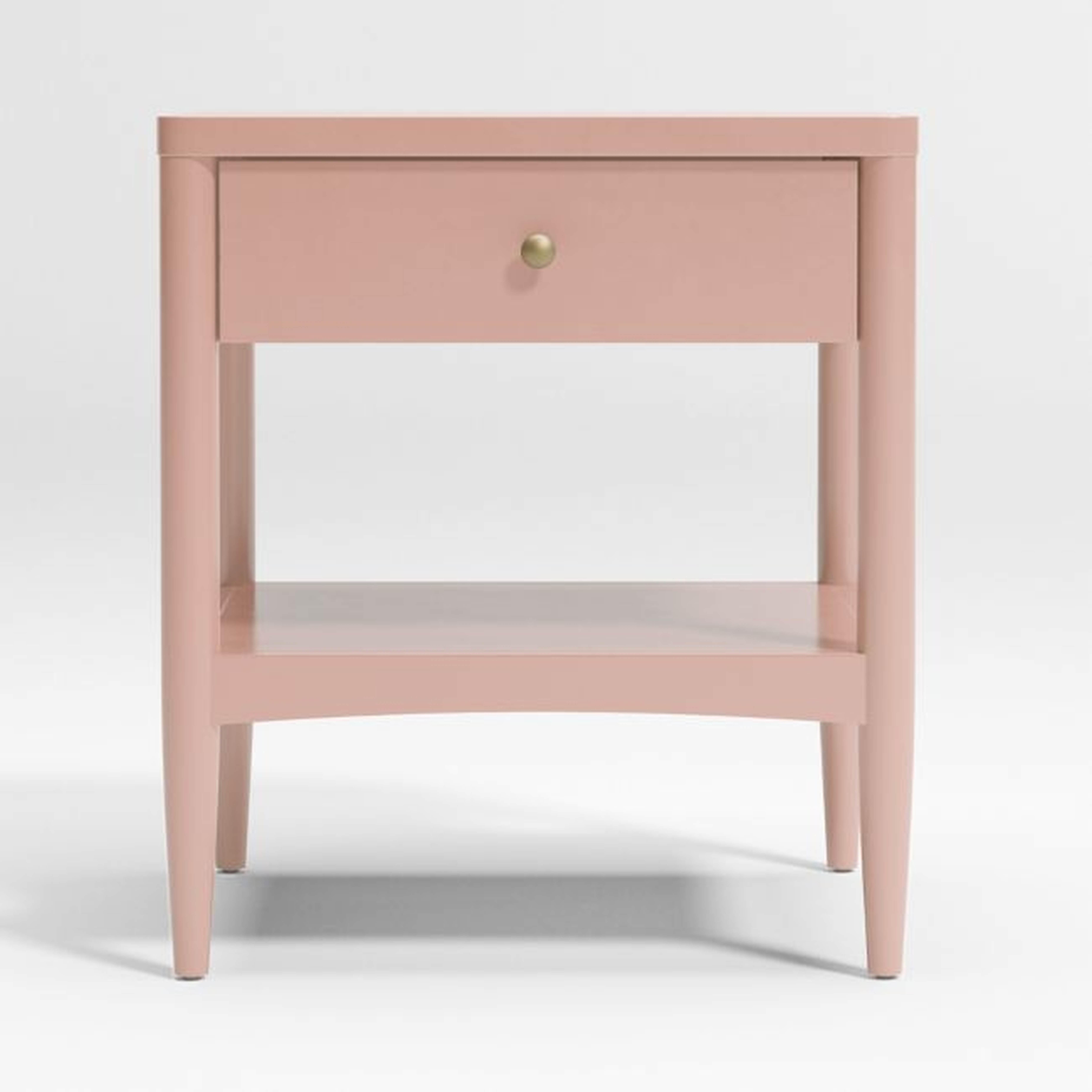 Hampshire Blush Wood Nightstand with Drawer - Crate and Barrel