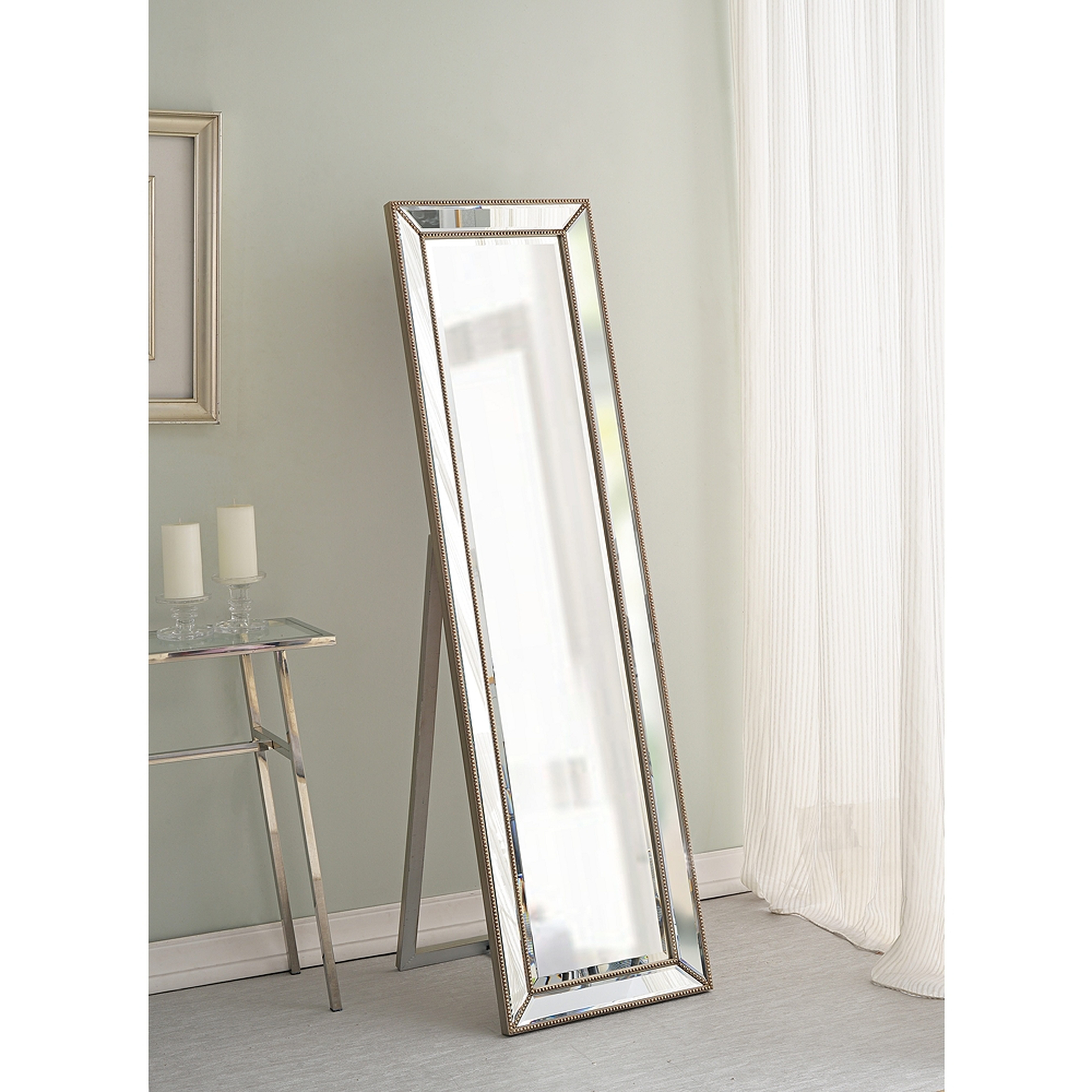 Kenroy Home Ridley Champagne 18 1/4" x 64" Floor Mirror - Style # 62X71 - Lamps Plus