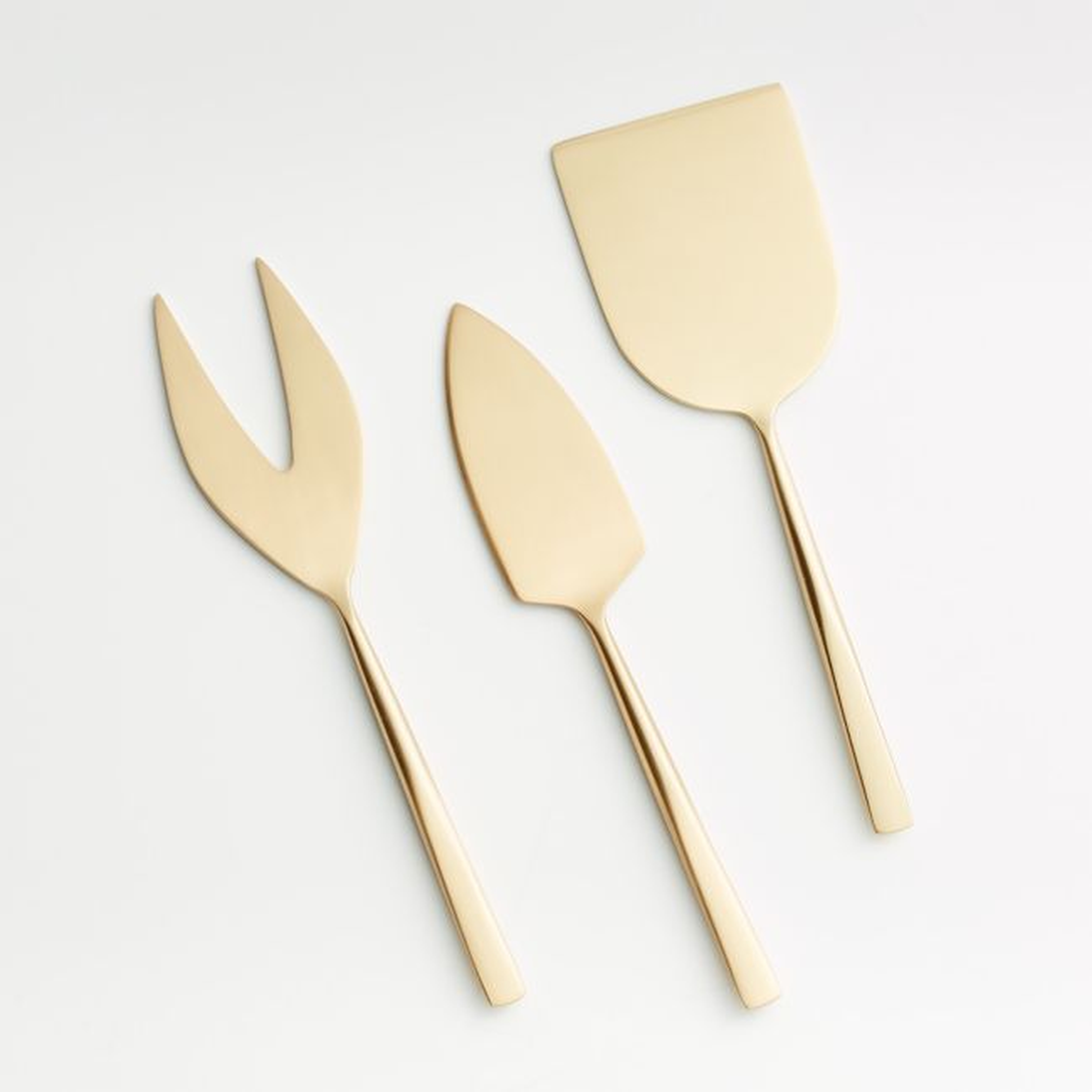Gold Cheese Knives, Set of 3 - Crate and Barrel