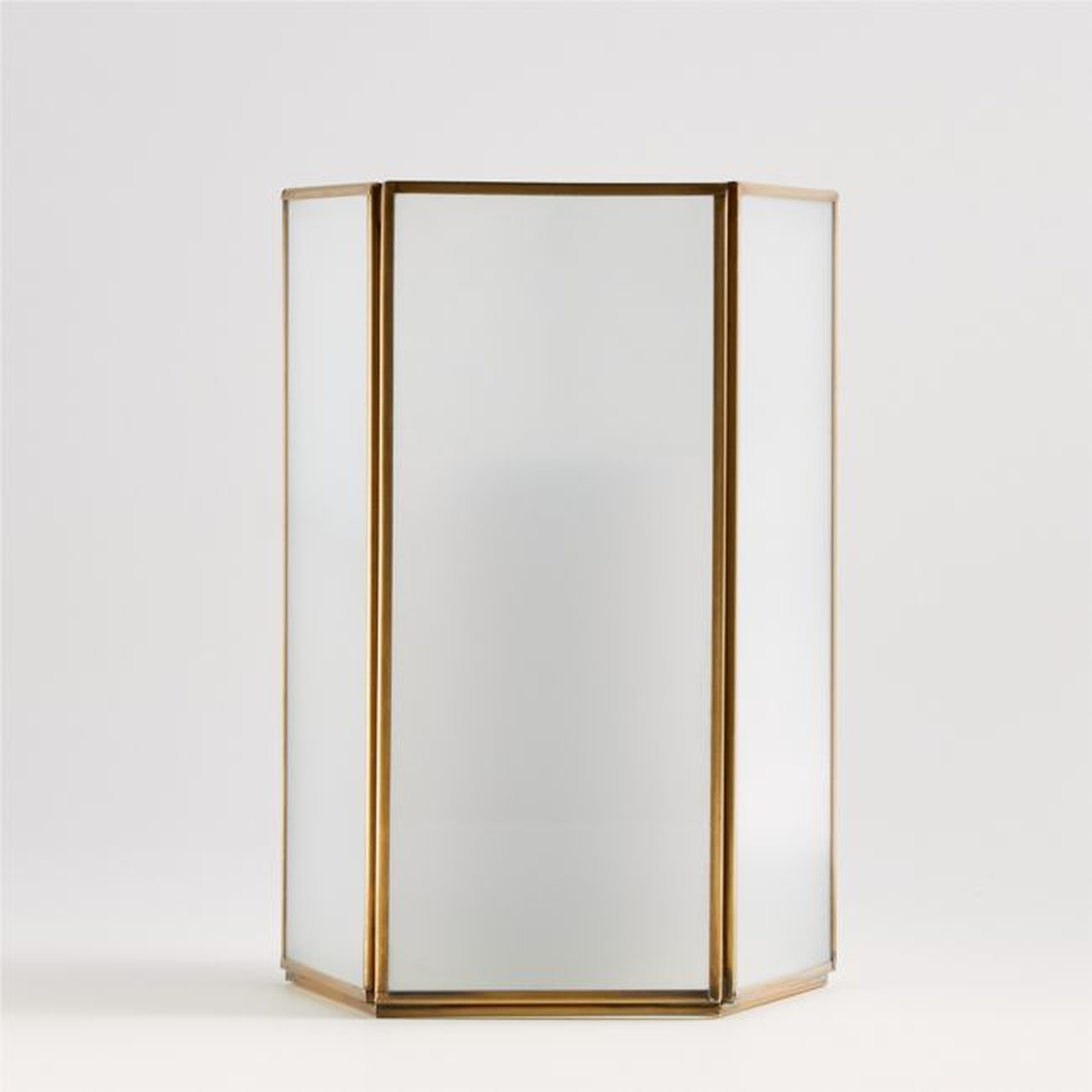 Andelyn Medium Frosted Glass Hurricane - Crate and Barrel
