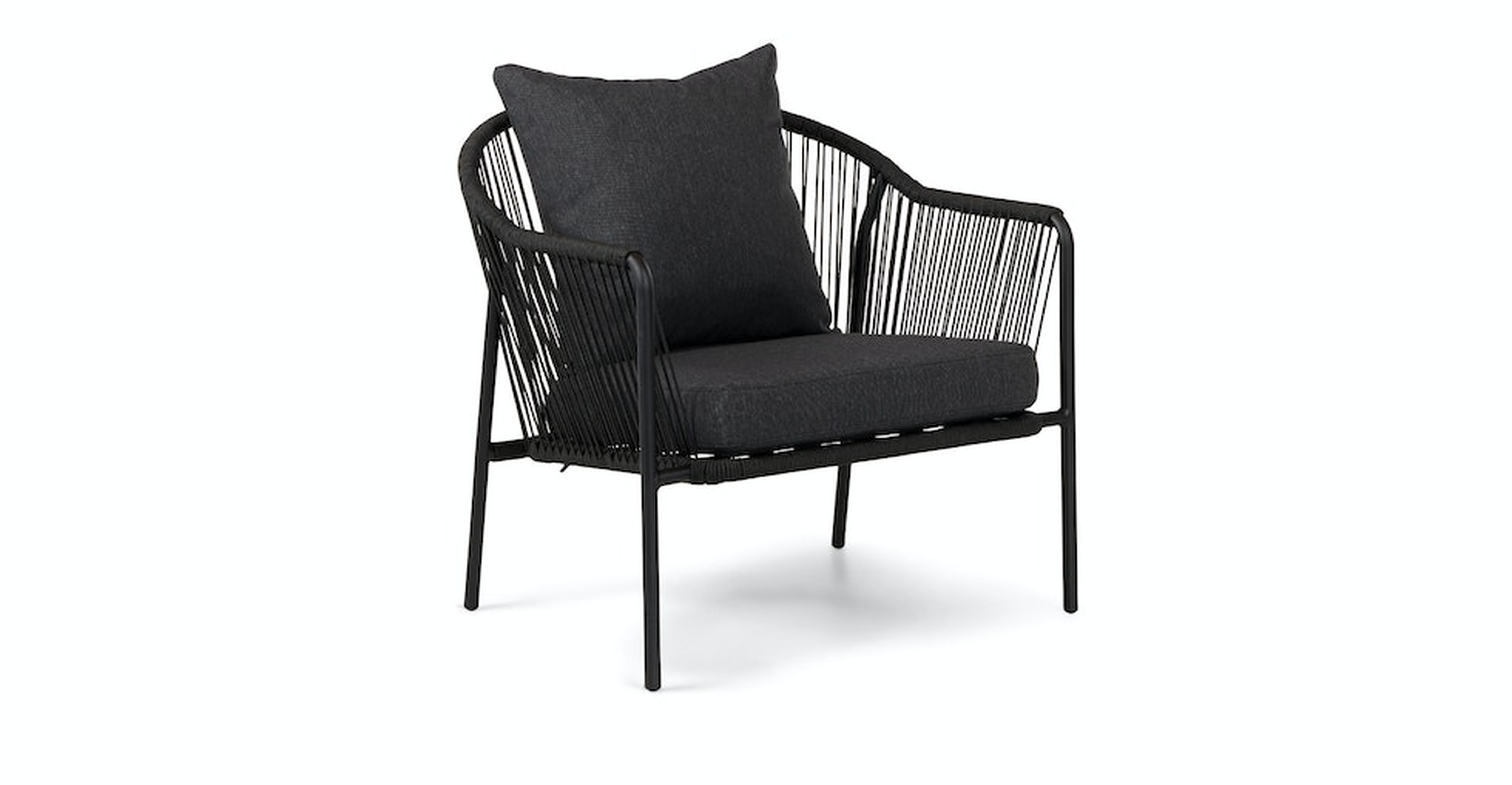 Calicut 33" Outdoor Lounge Chair - Coast Black  - Article