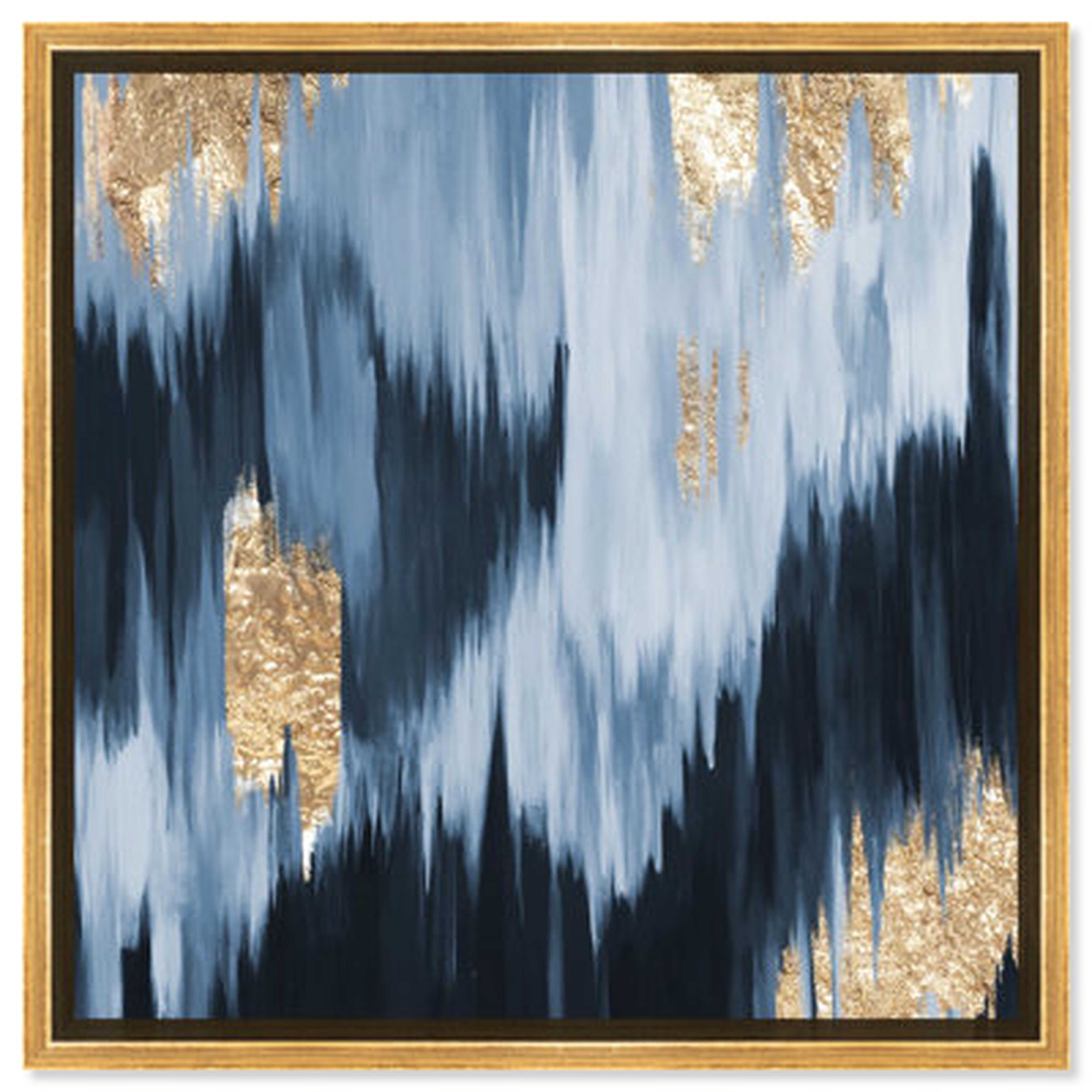Abstract Gold Blue Fall - Picture Frame Print on Canvas - Wayfair