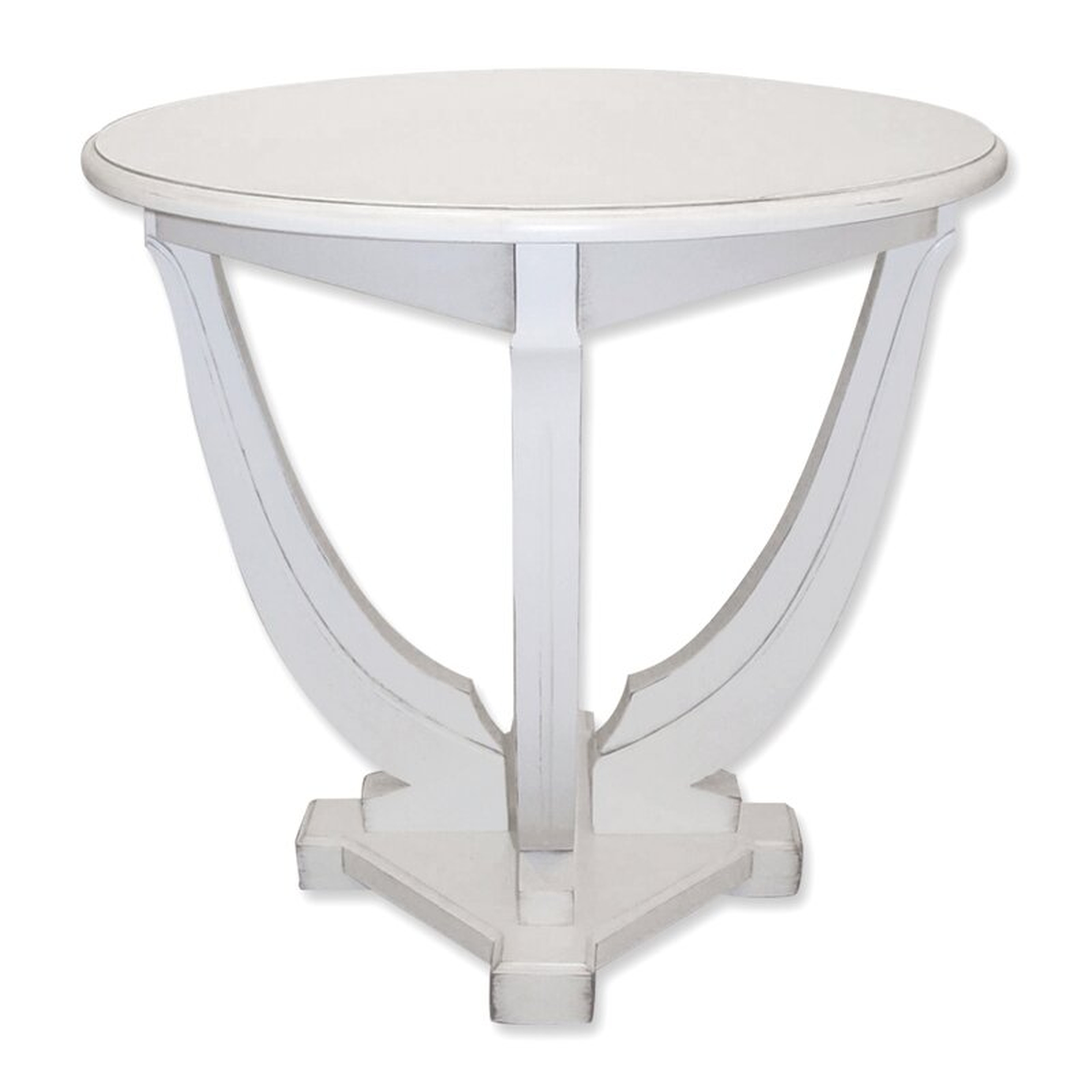 Trade Winds Furniture Milan Round End Table Color: White - Perigold