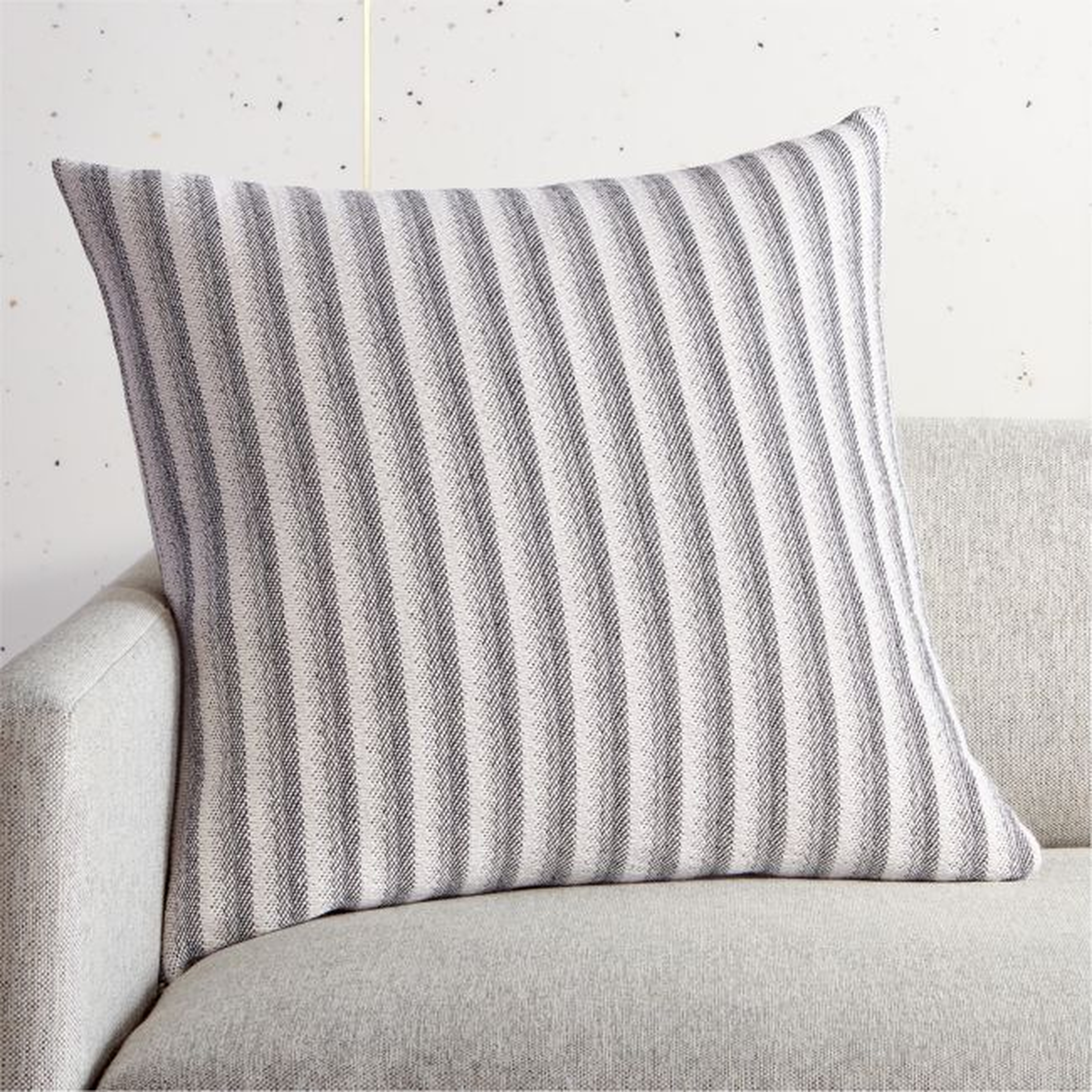 23" Rhone Stripe Pillow with Feather-Down Insert - CB2