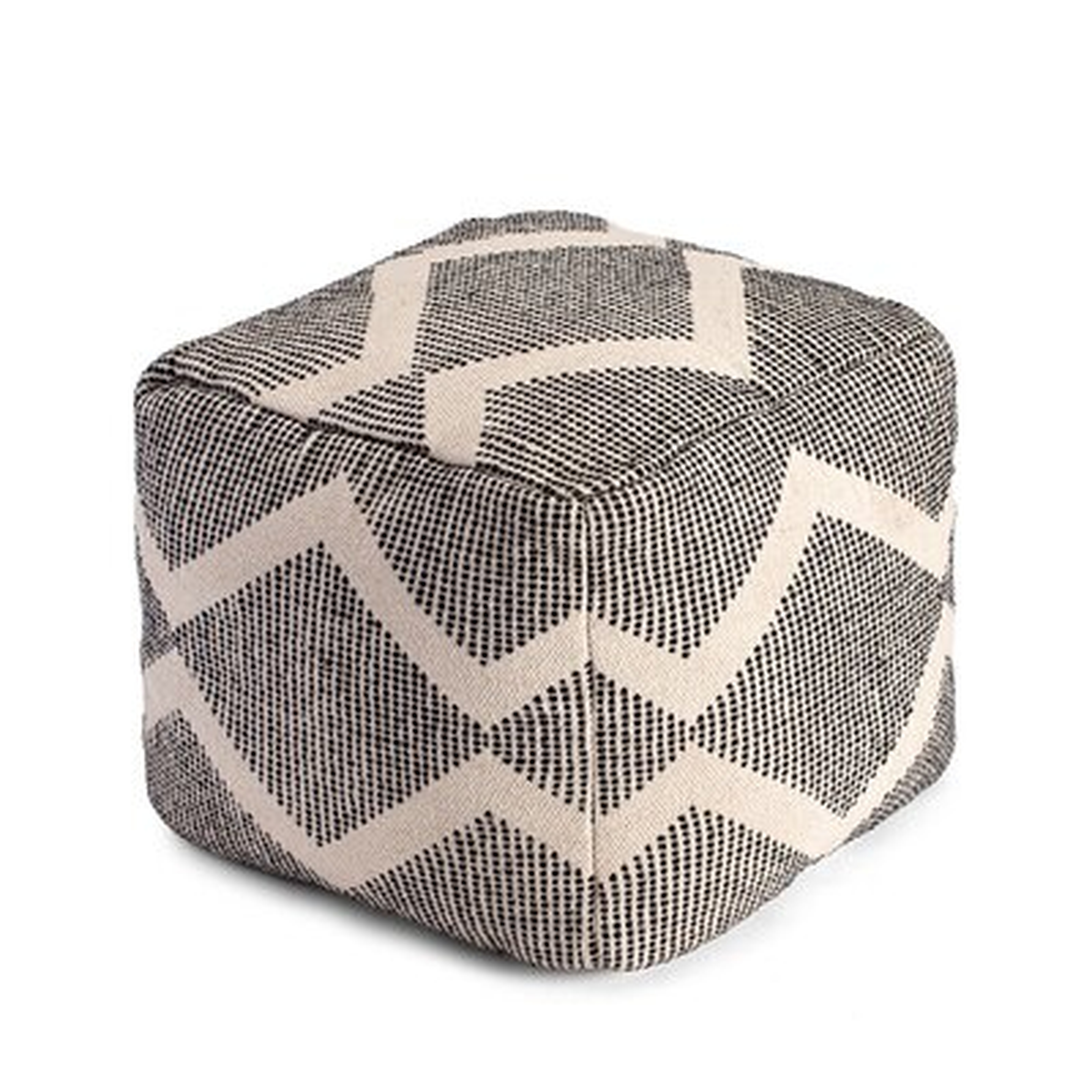 20" Wide Square Abstract Pouf Ottoman - Wayfair
