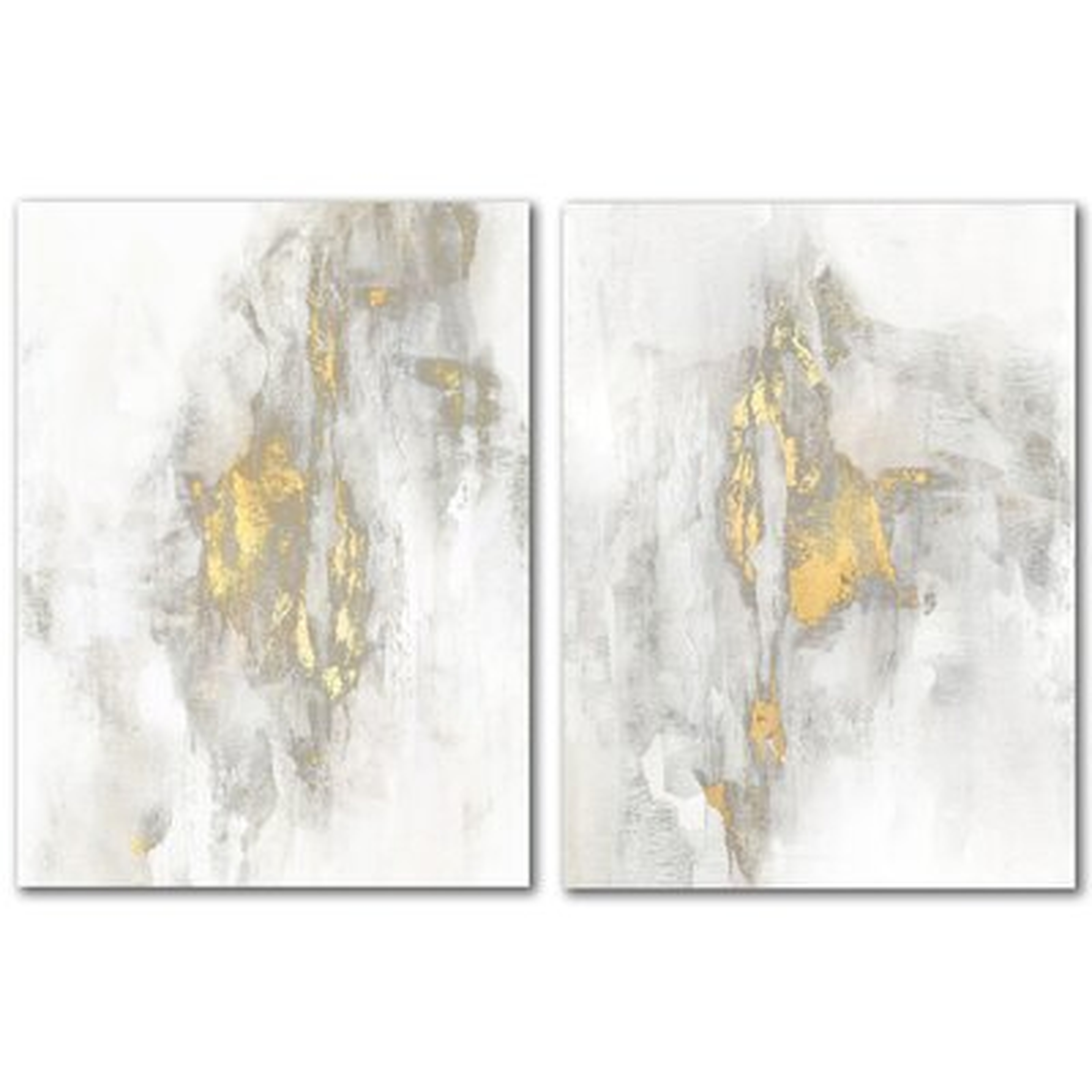 Waterfall - 2 Piece Wrapped Canvas Painting Print Set - Wayfair