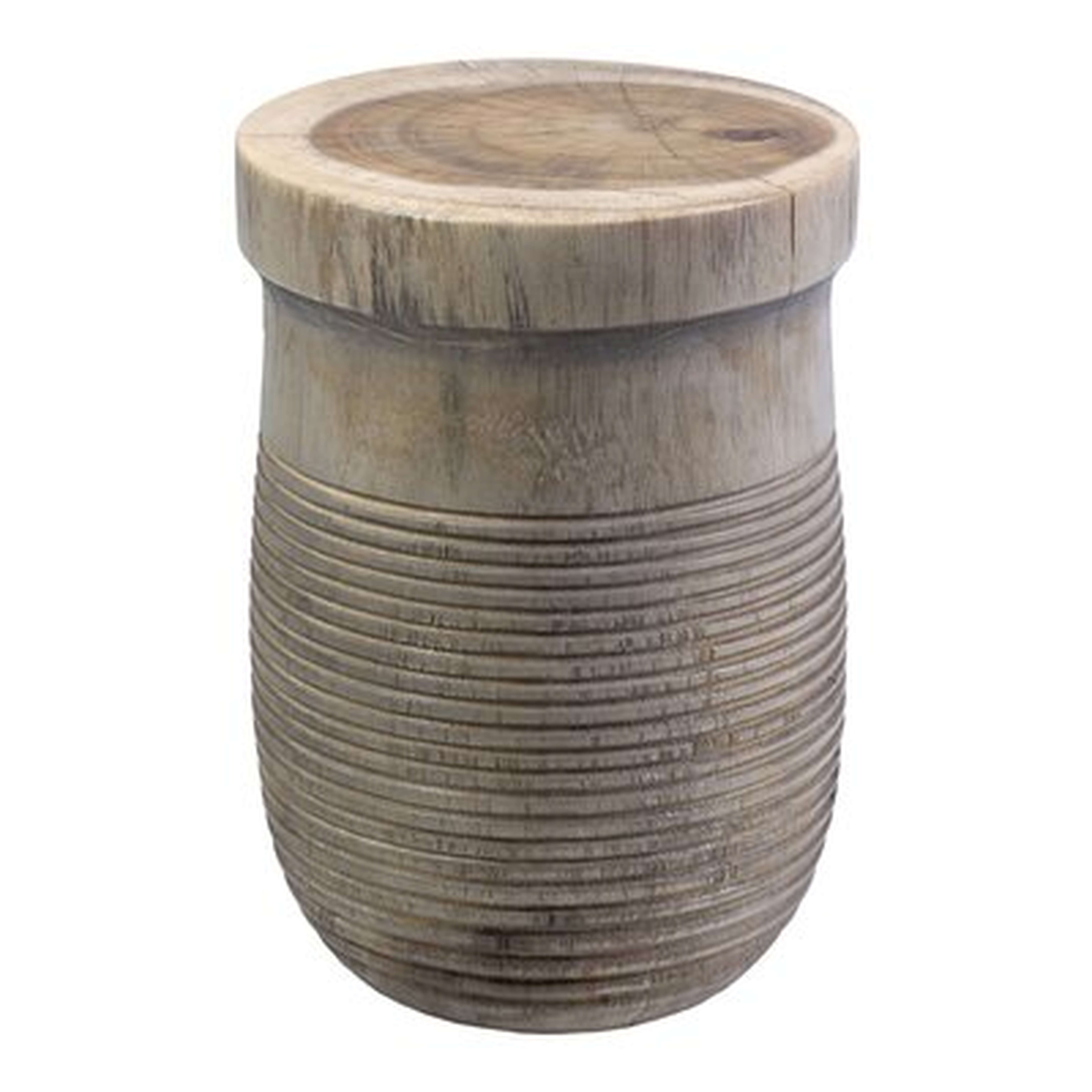 Brochu Solid Wood Drum End Table - Wayfair