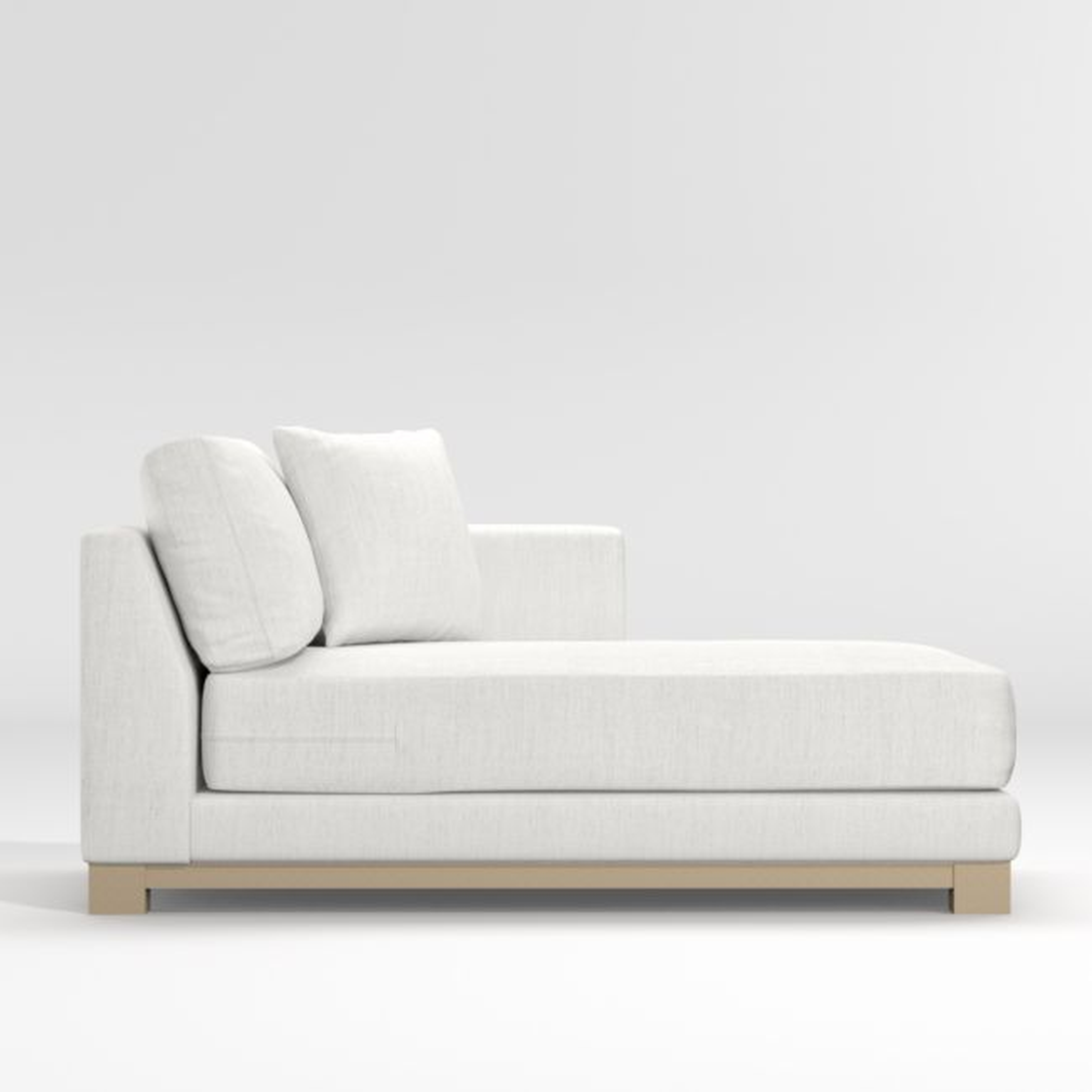 Gather Wood Base Right-Arm Chaise - Crate and Barrel