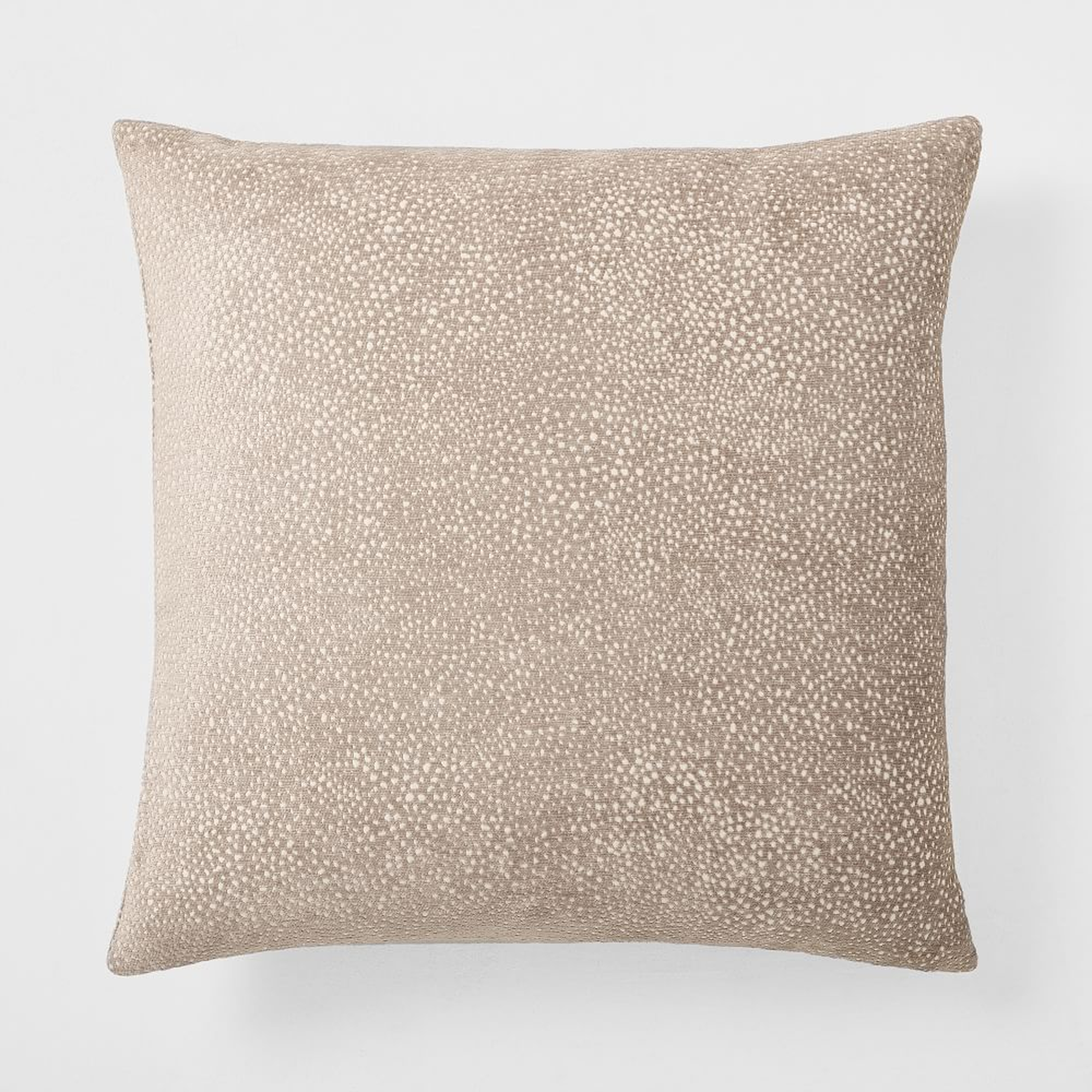 Dotted Chenille Jacquard Pillow Cover, Dark Tan, 20x20, Set of 2 - West Elm