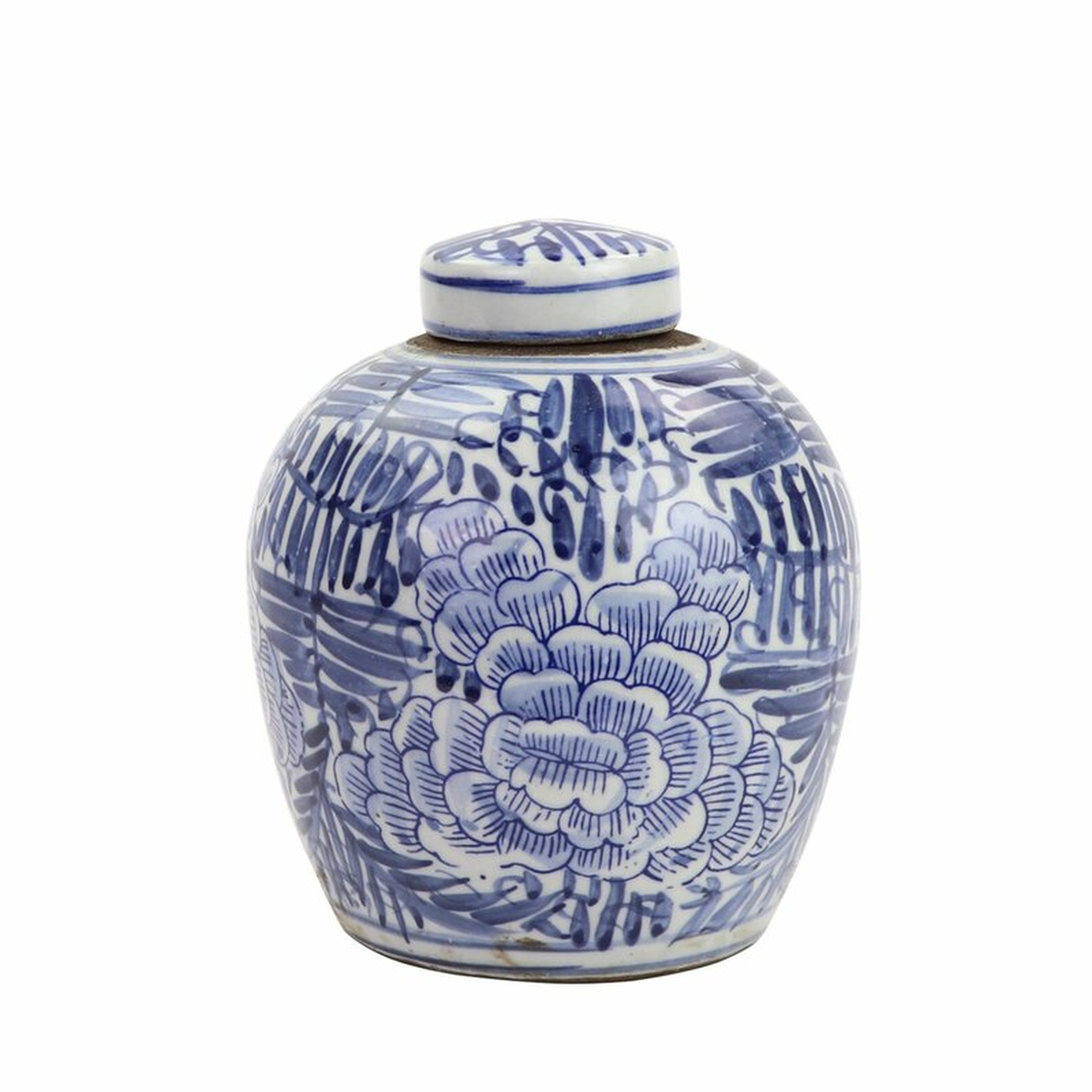 Legend of Asia Blue/White 7"" Indoor / Outdoor Porcelain Ginger Jar - Perigold
