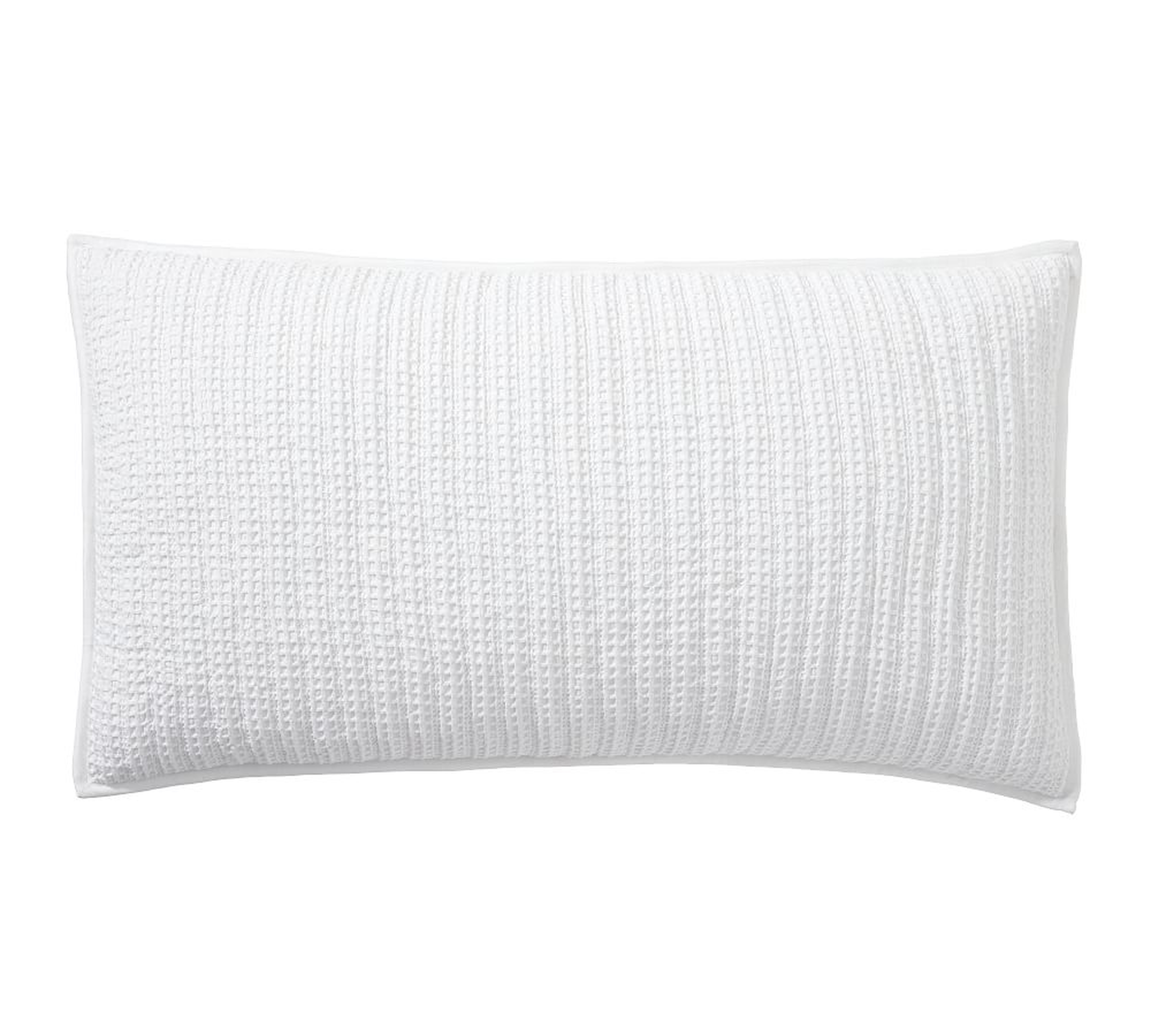 Honeycomb Quilted Shams, King, White, Set of 2 - Pottery Barn
