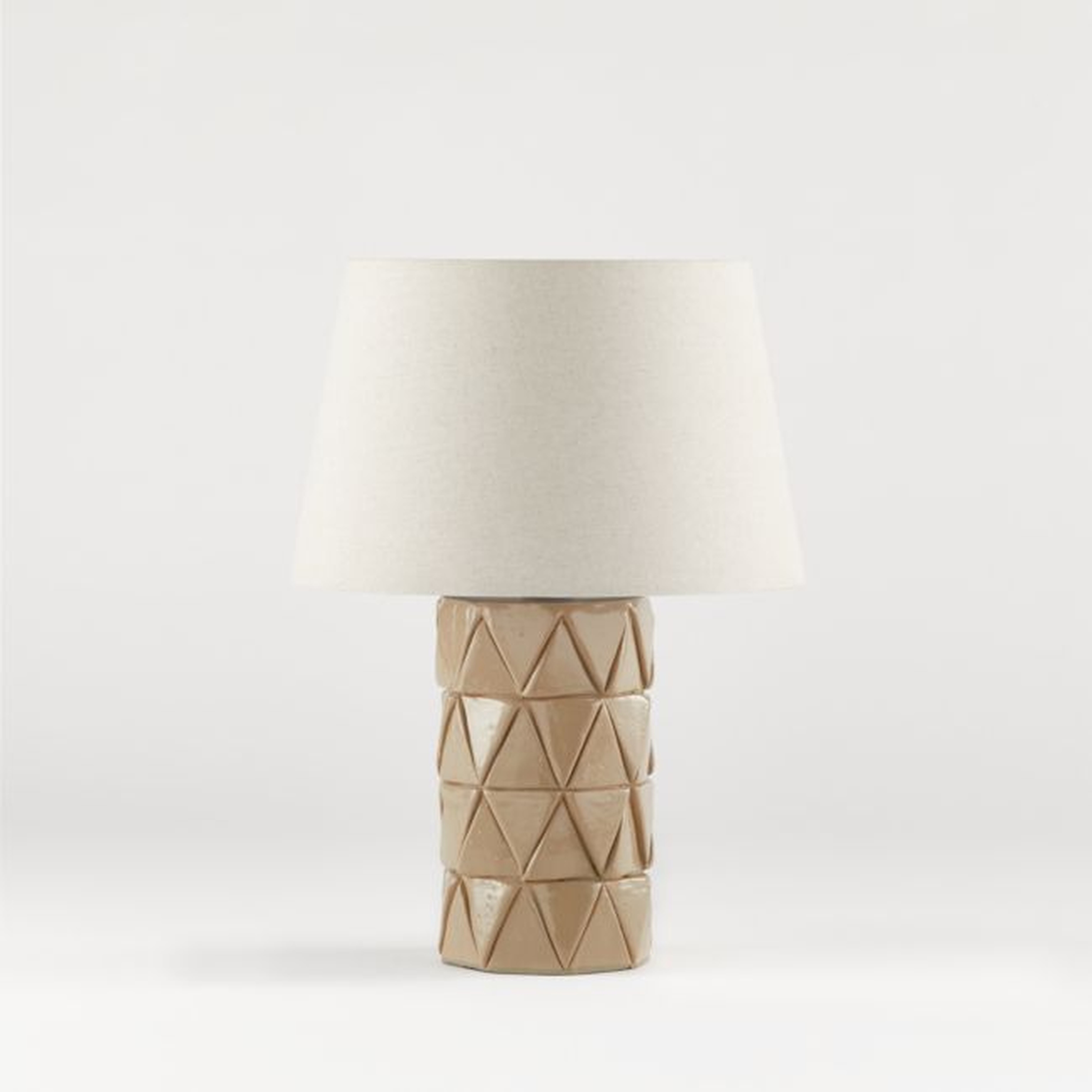 Esme Table Lamp with White Taper Shade - Crate and Barrel