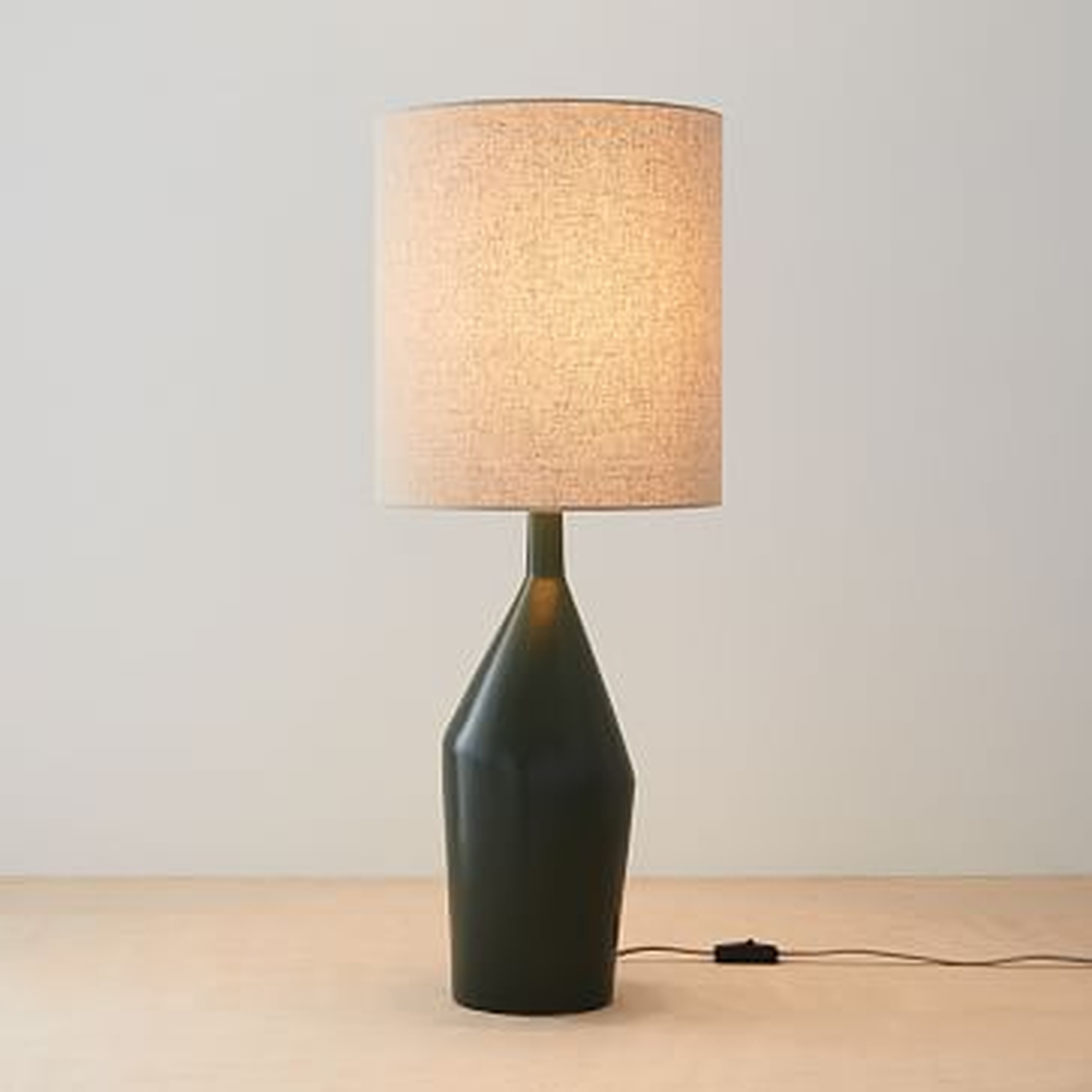 Asymmetry Ceramic Table Lamp, 30.5", Green, Set of 2 - West Elm