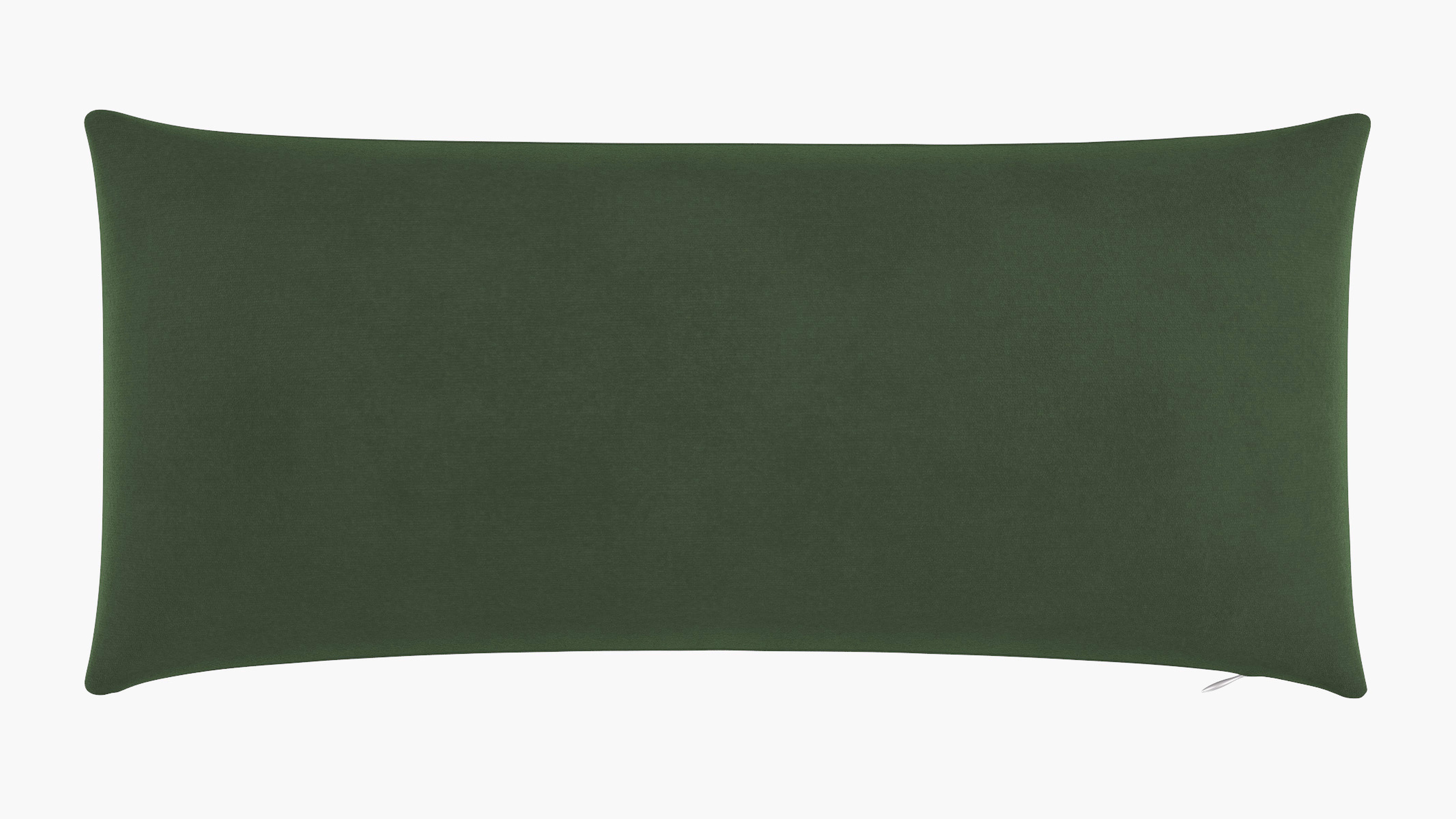 Throw Pillow 14" x 30", Emerald Luxe Velvet, 14" x 30" - The Inside