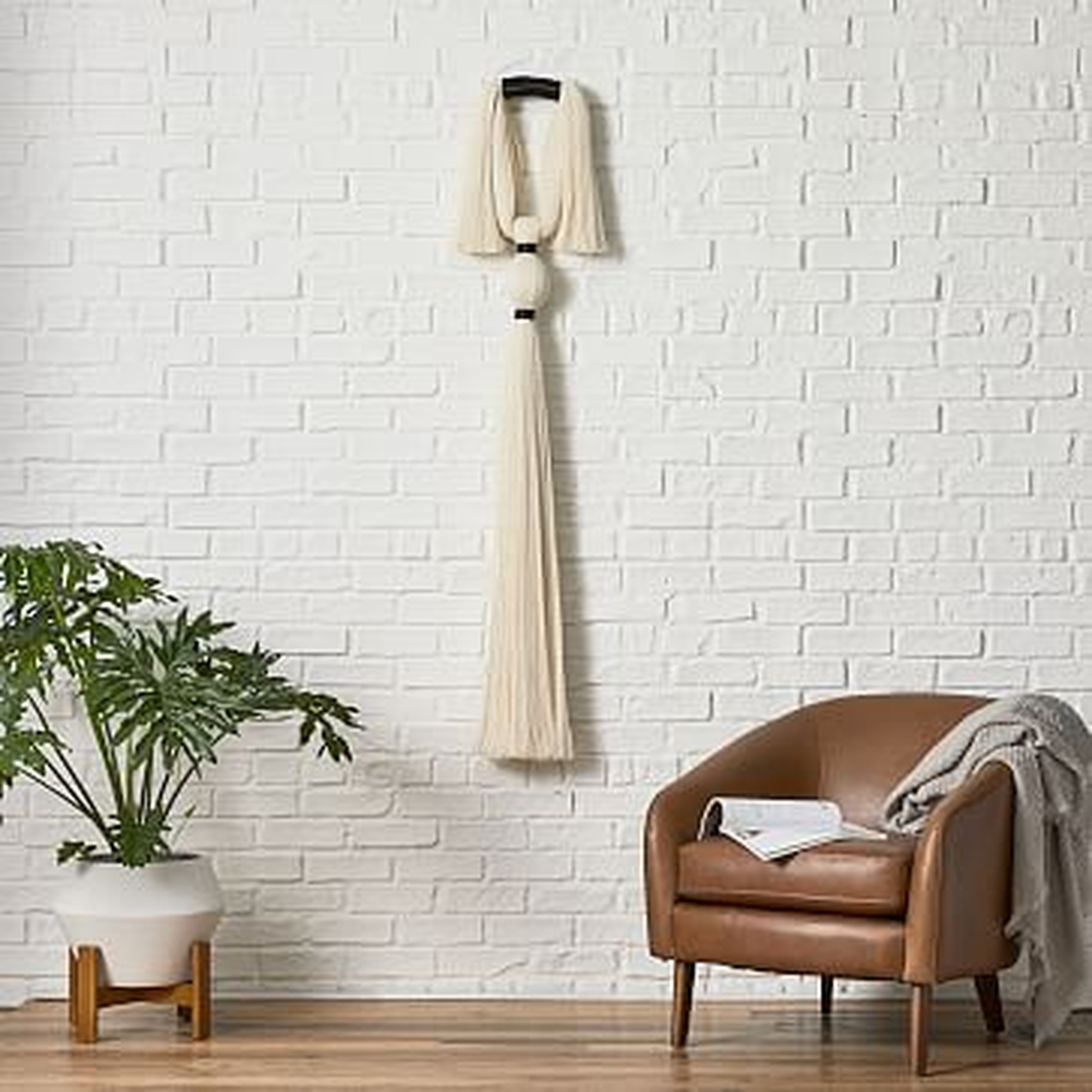 Silvia Wall Hanging, White - West Elm