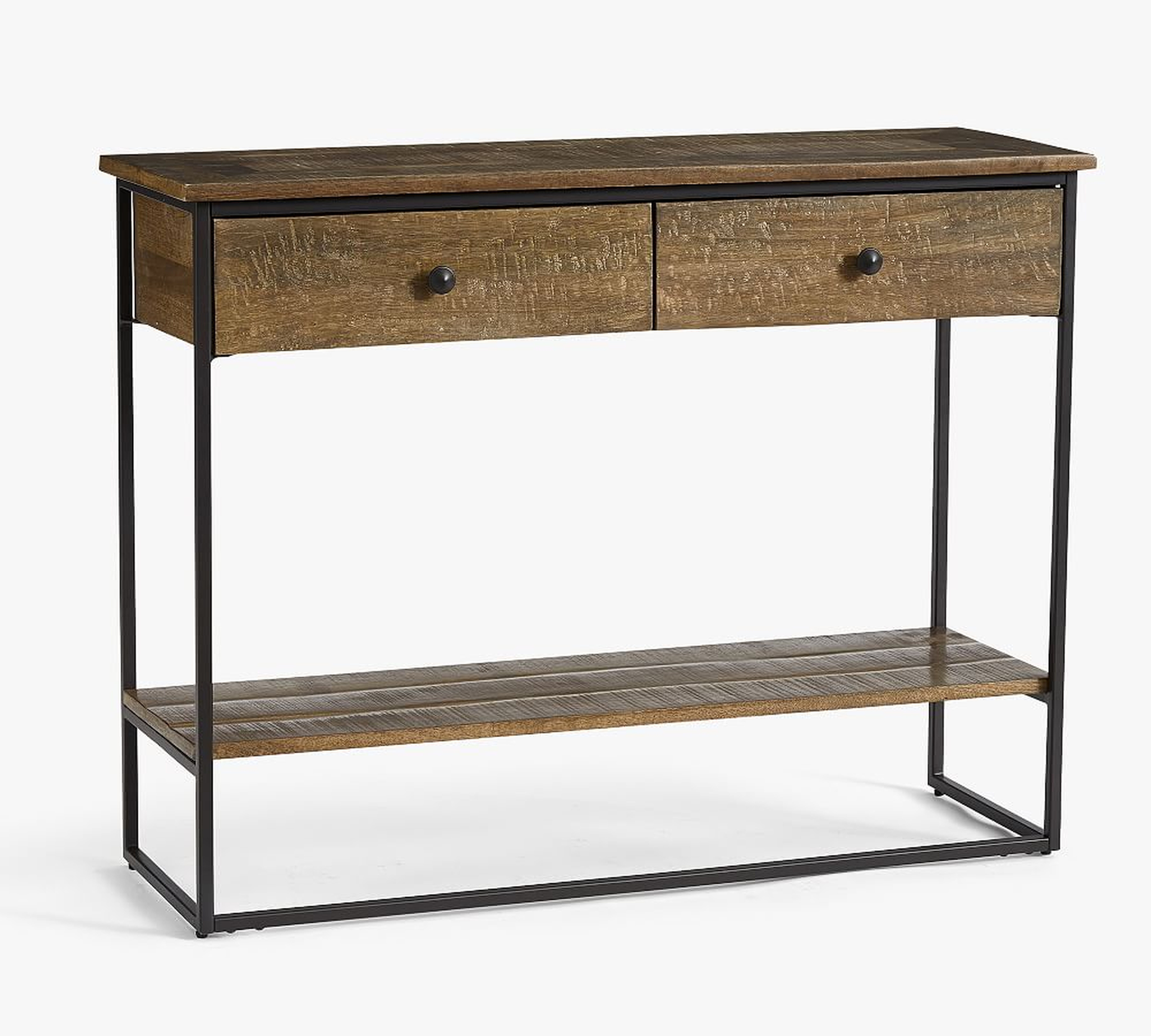 Sanford 39.5" Console Table, Cobble Brown - Pottery Barn