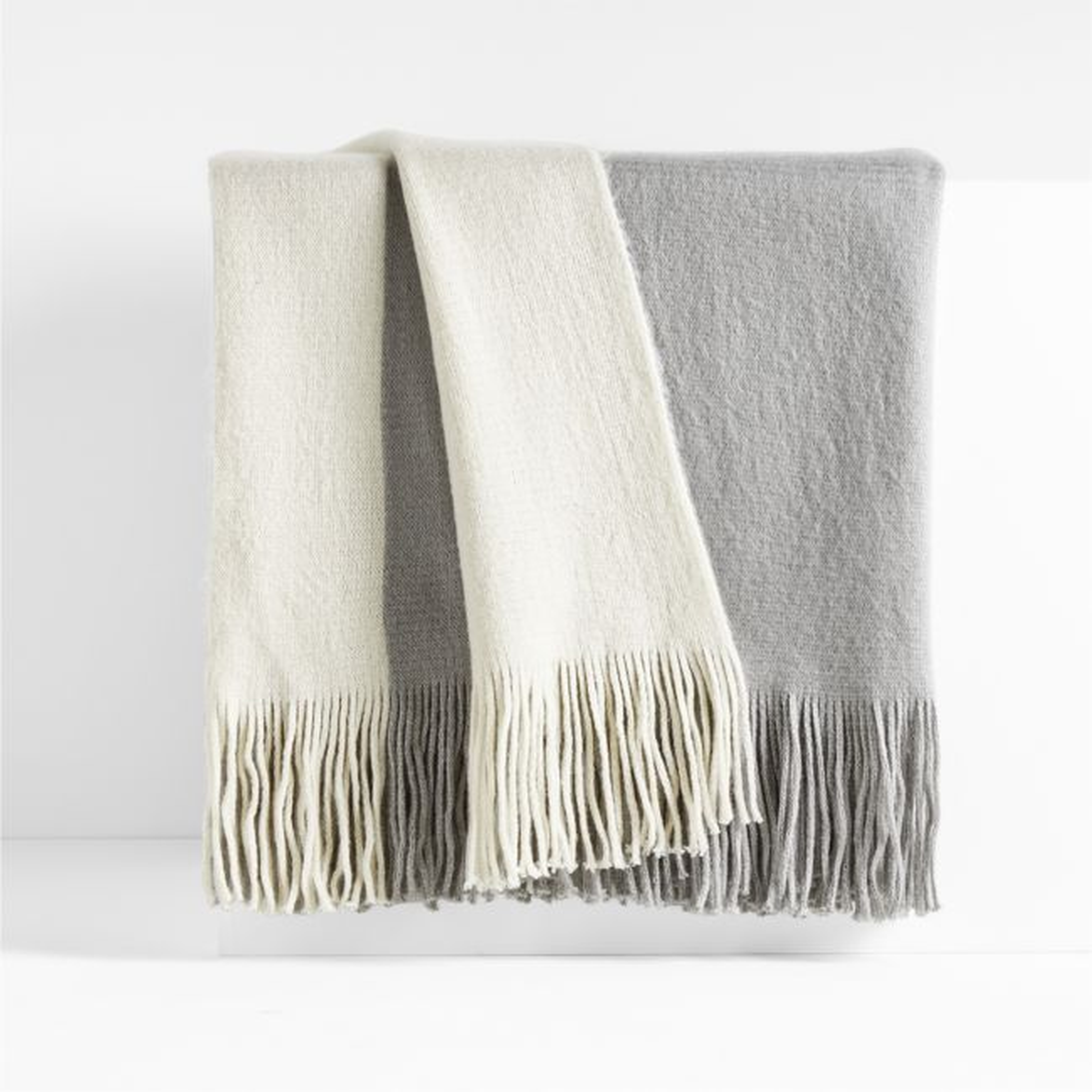 Tepi 70"x55" Grey Throw Blanket - Crate and Barrel