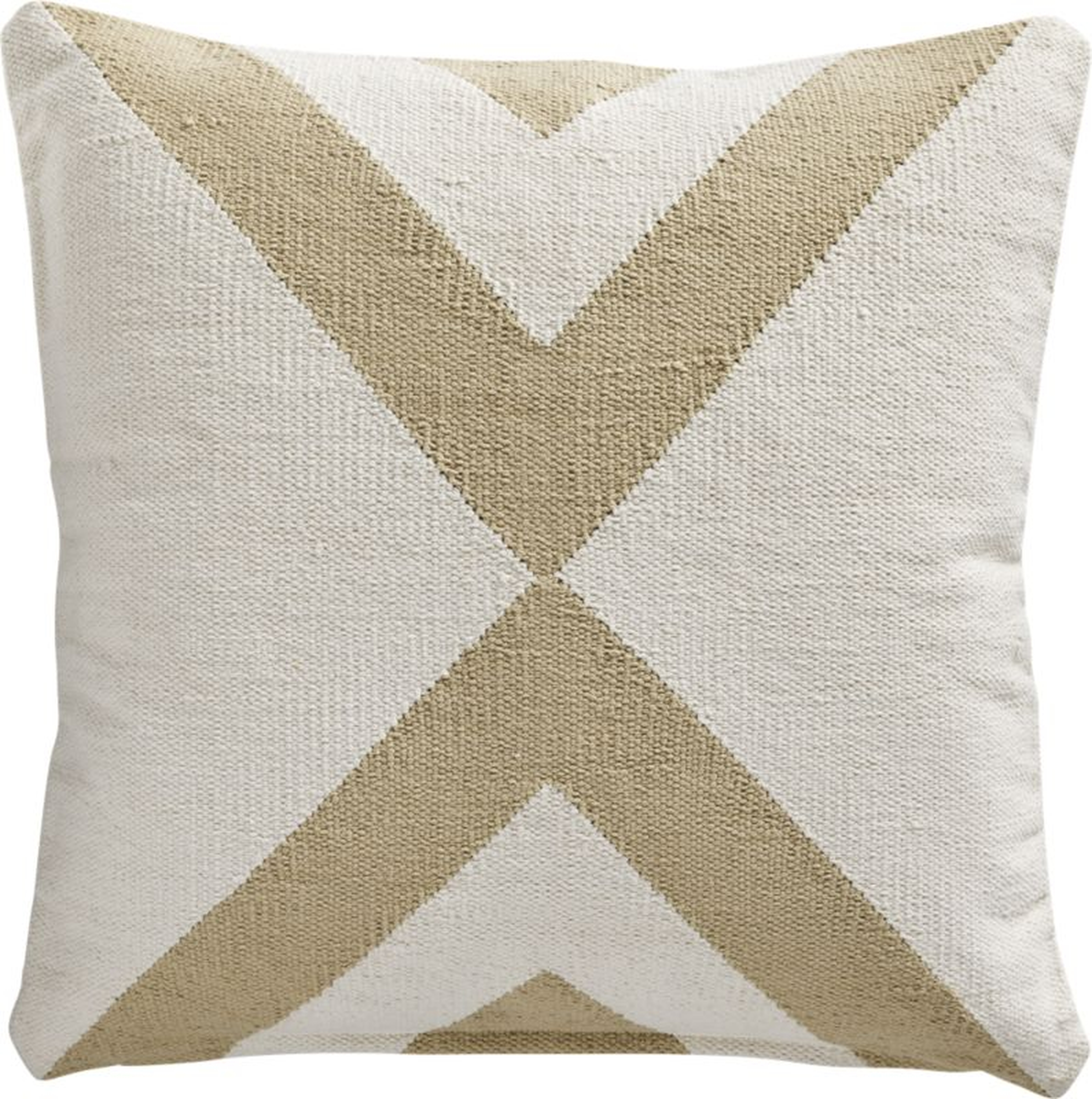 Xbase Natural Tonal Pillow, Down-Alternative Insert, 23" x 23" - CB2