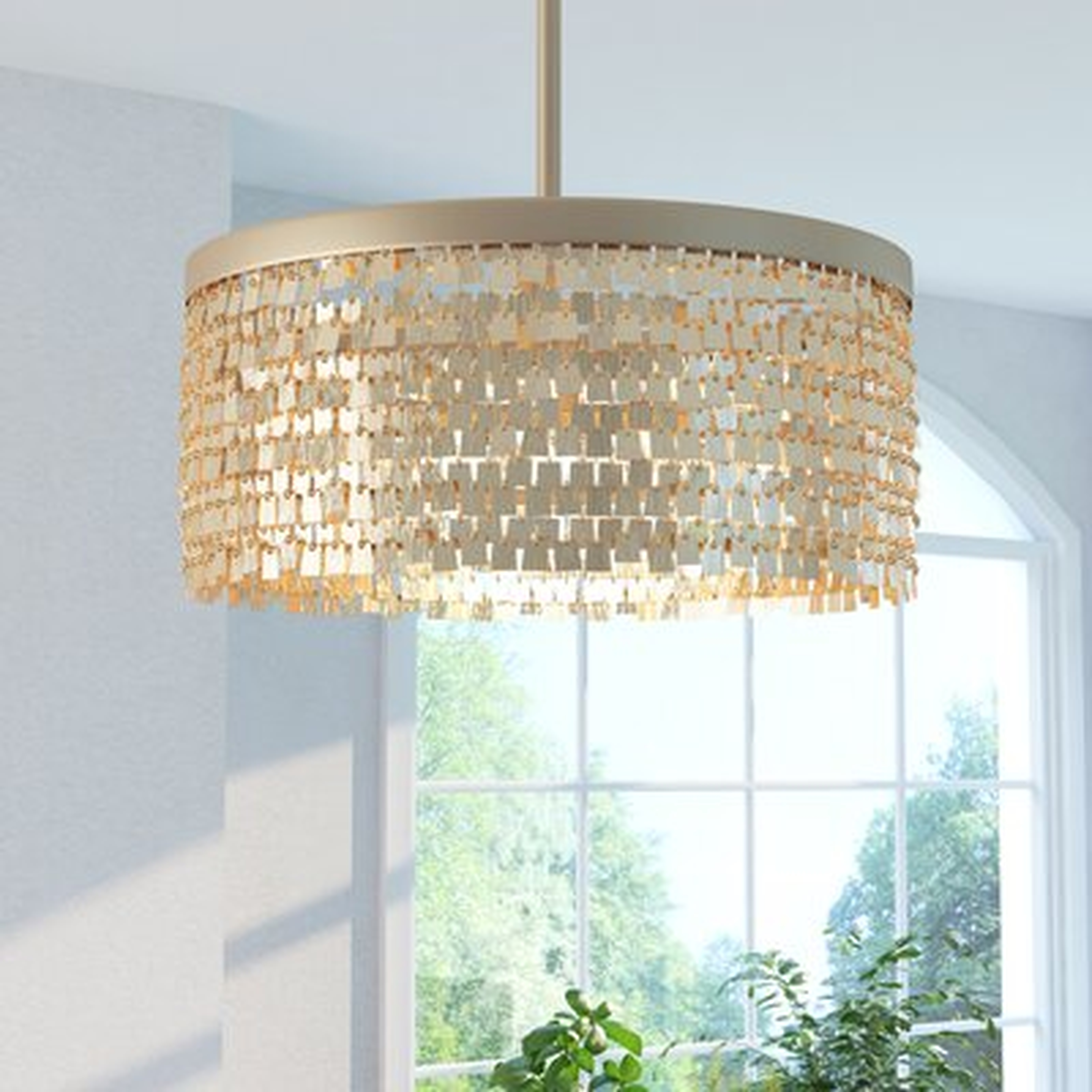 Wiley 3-Light Unique / Statement Drum Chandelier - Wayfair