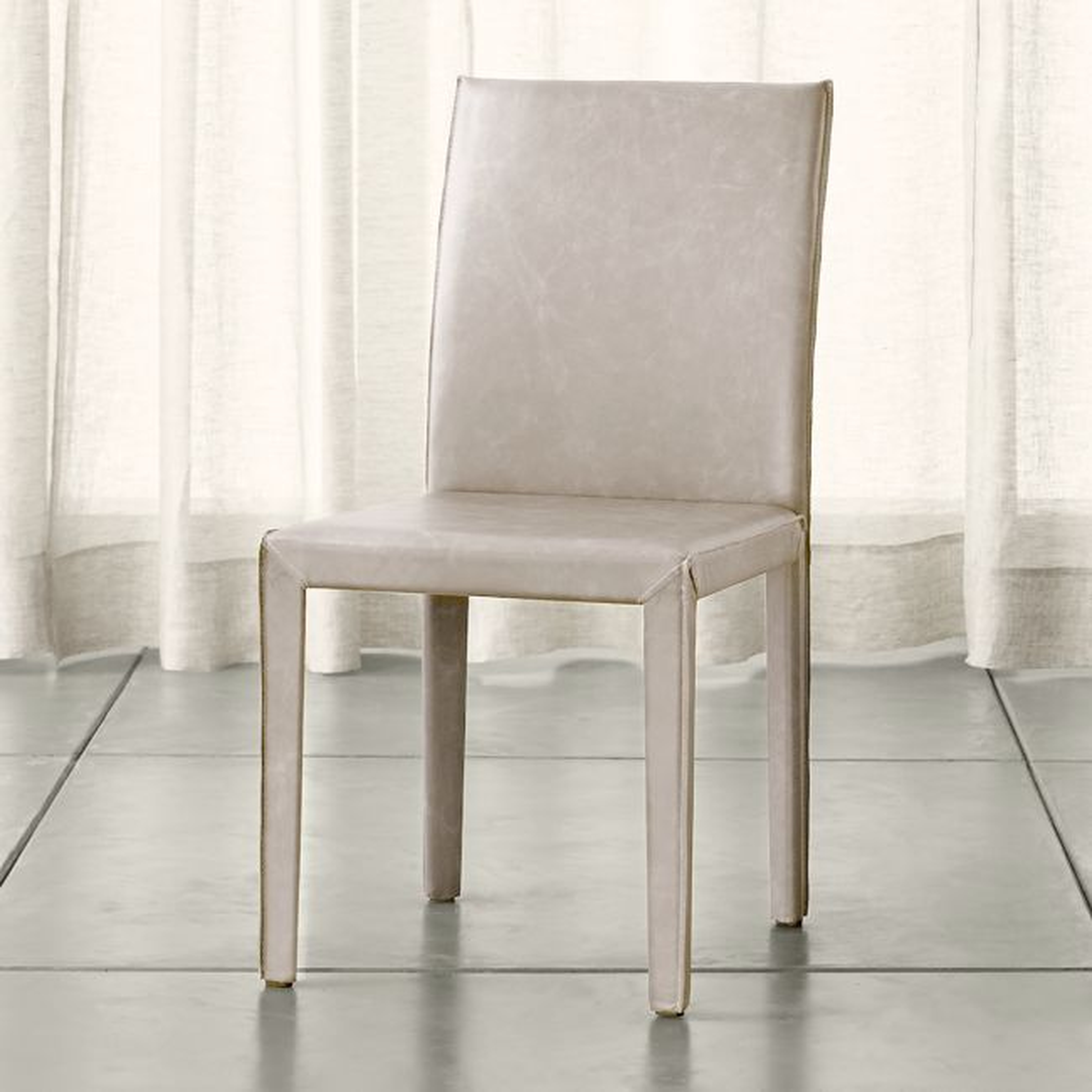 Folio Sand Top-Grain Leather Dining Chair - Crate and Barrel