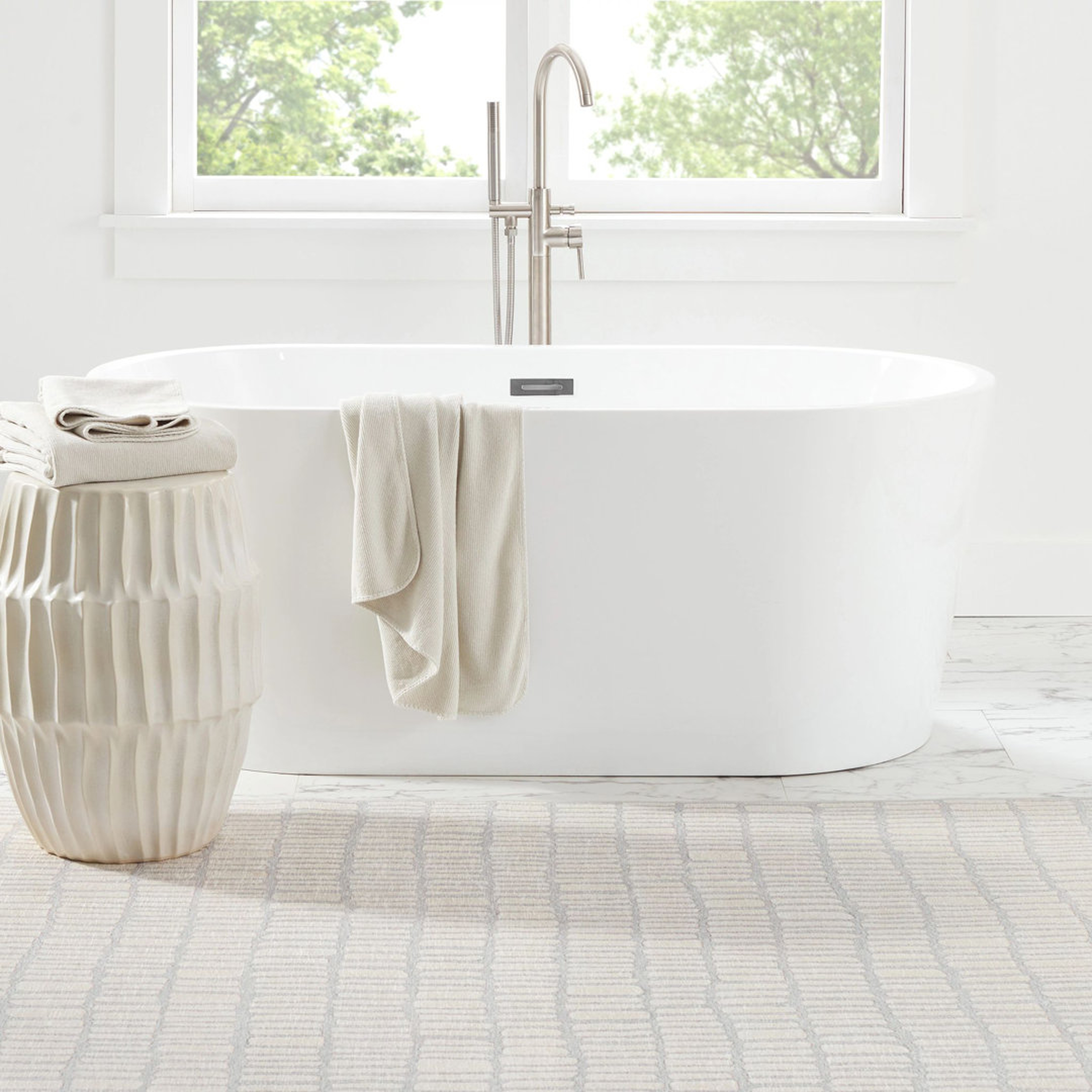 Dash and Albert Rugs Roark Ivory Machine Washable Rug - Perigold