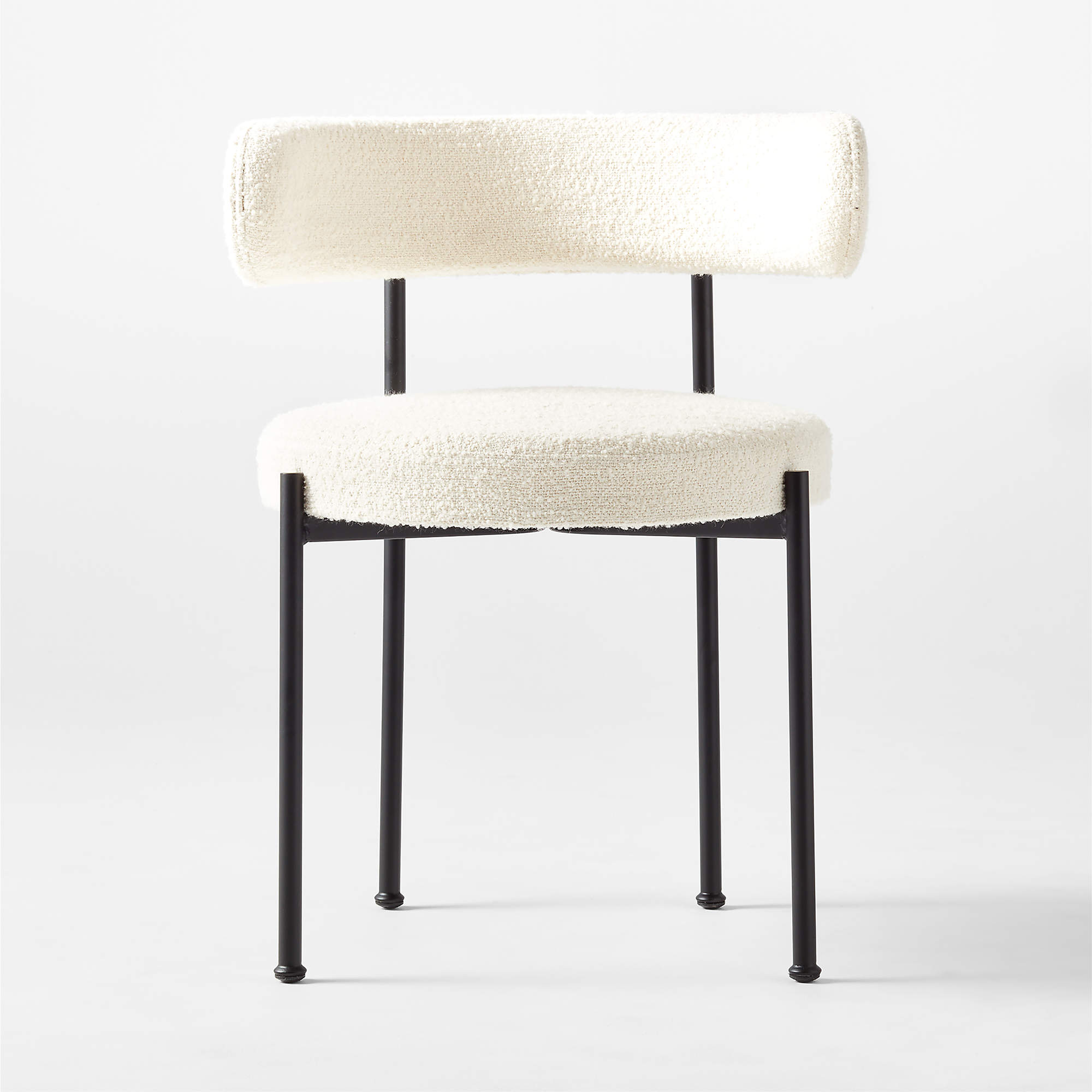 Inesse Boucle Ivory Dining Chair - CB2