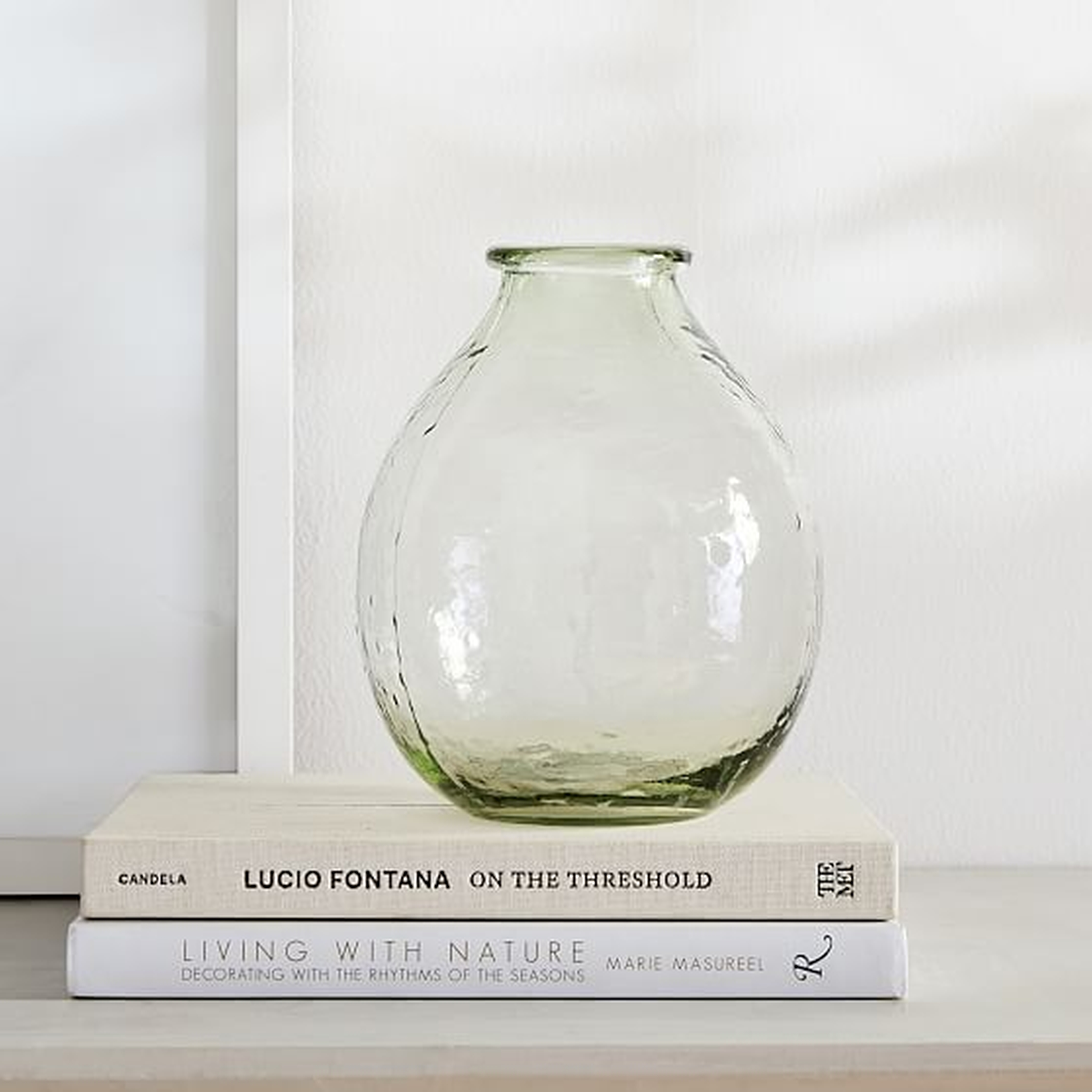 Green Glass Vase, Large - West Elm
