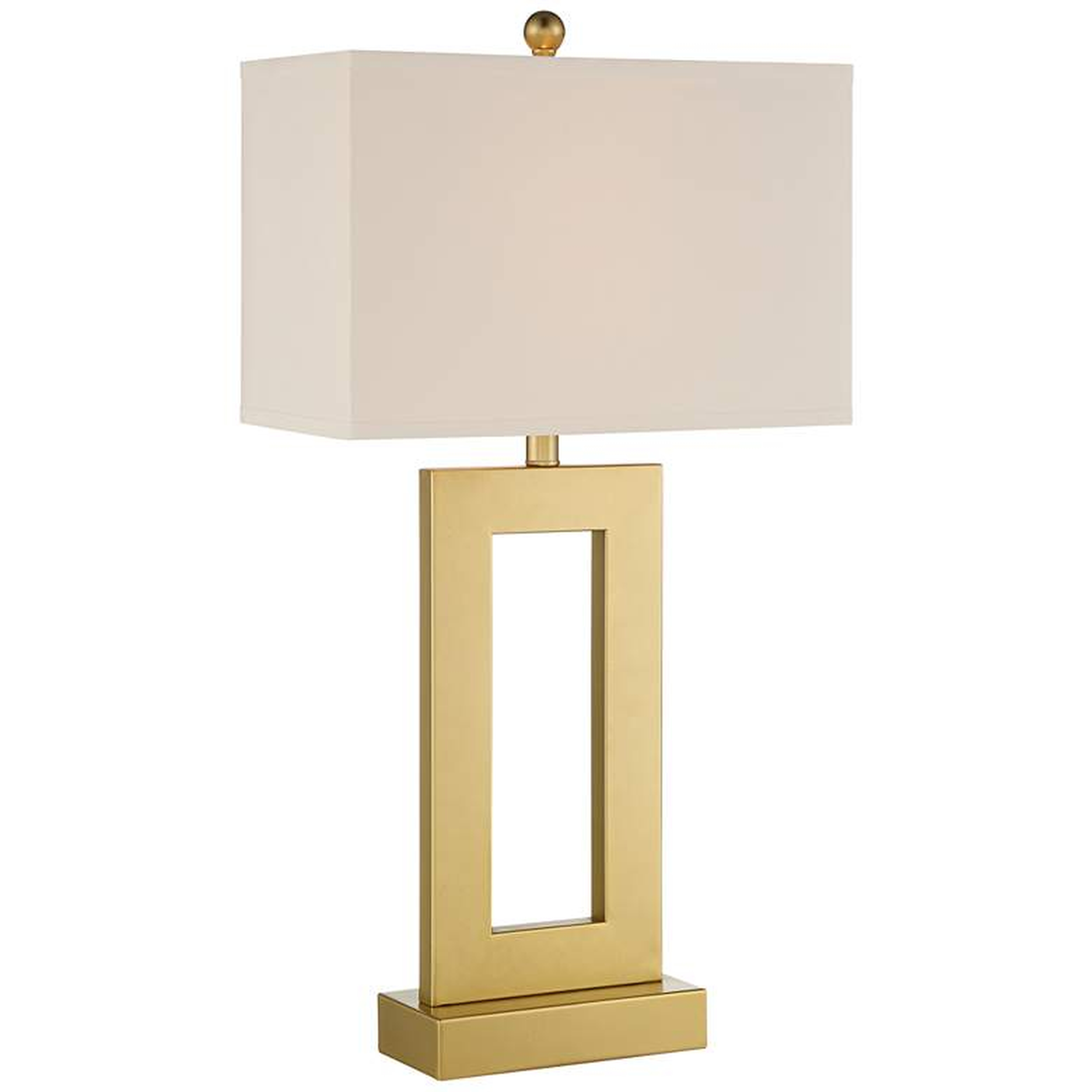 Marshall Modern Square Table Lamp, Gold - Lamps Plus