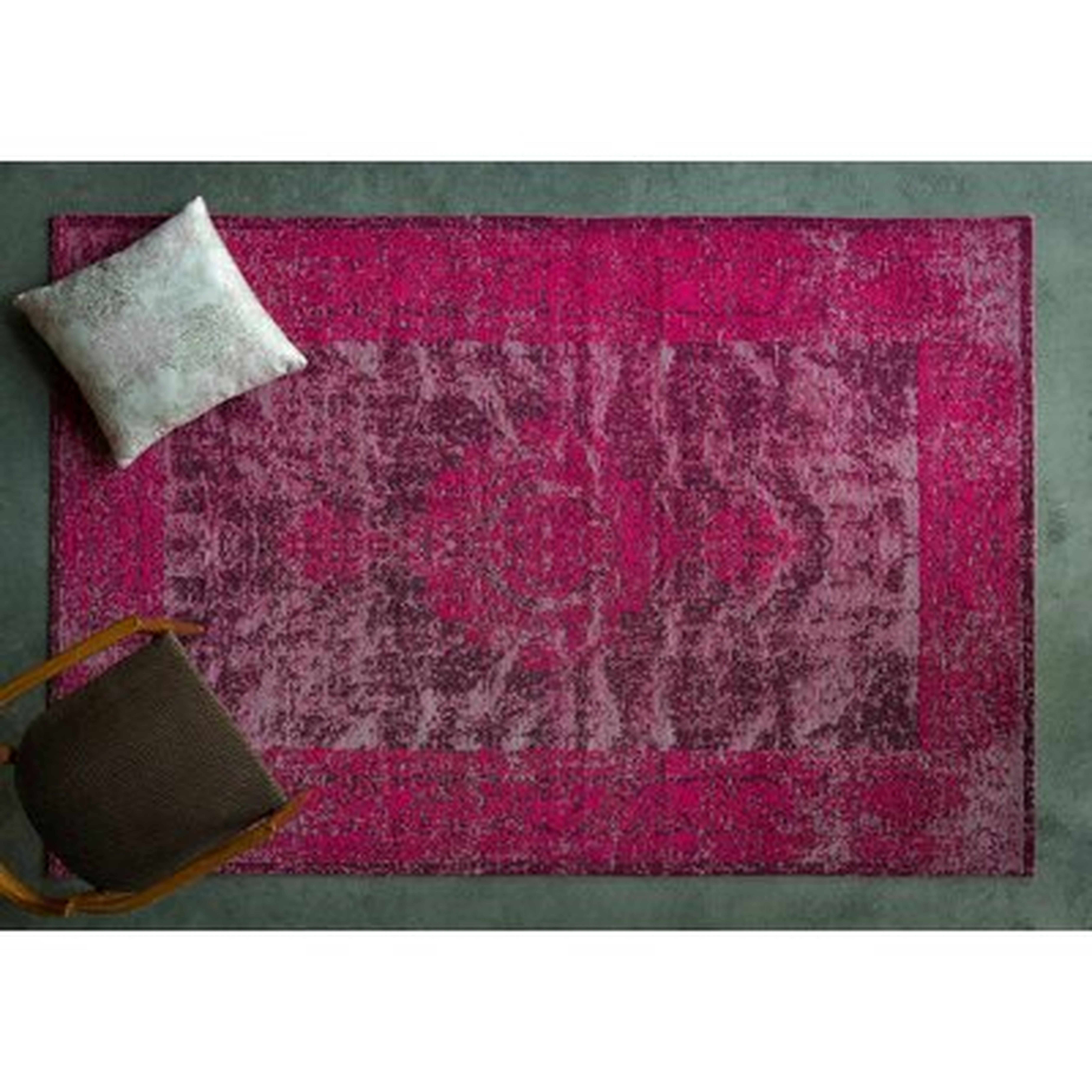 Chabert Oriental Pink Area Rug - Wayfair