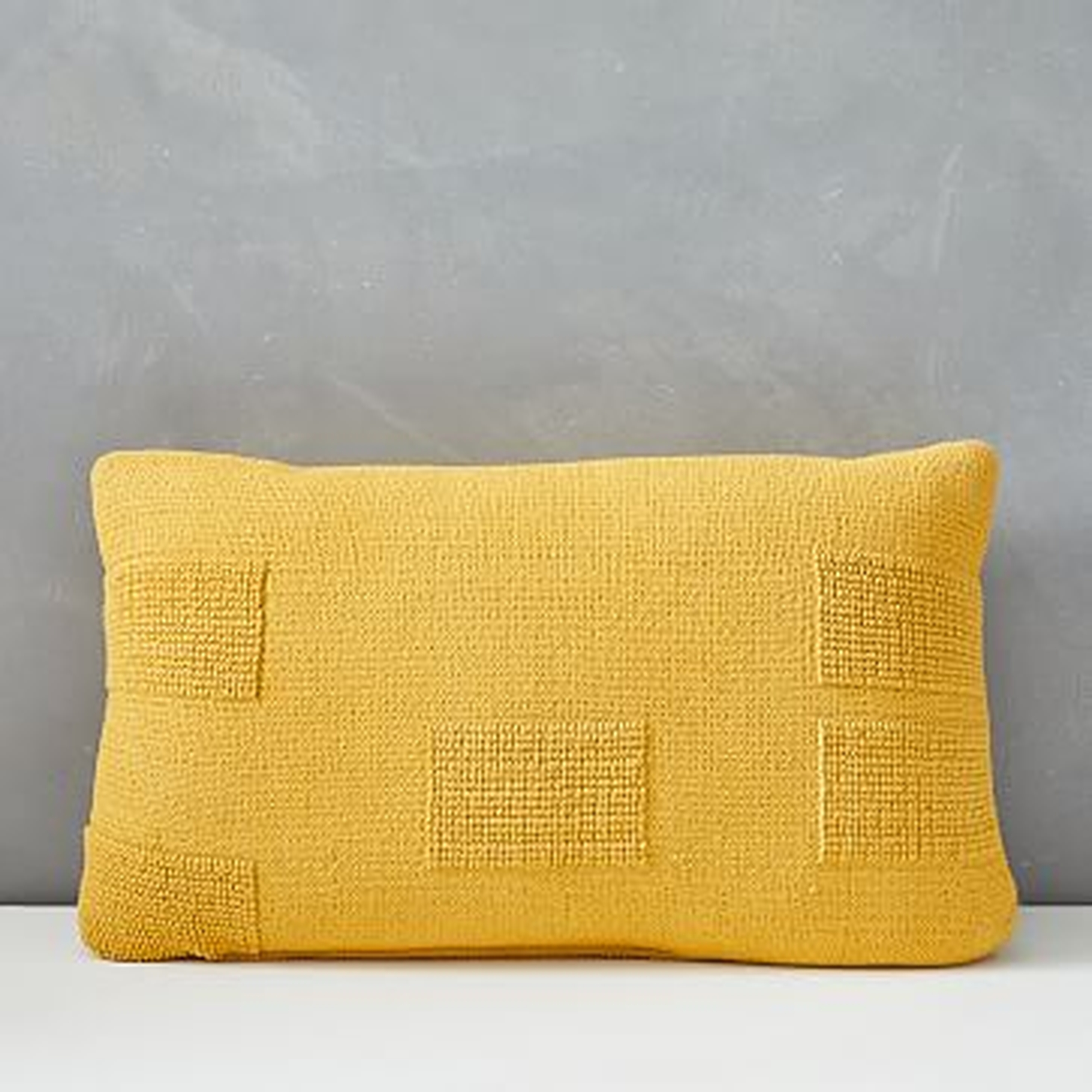 Outdoor Tufted Pillow, 12"x21", Dark Horseradish - West Elm