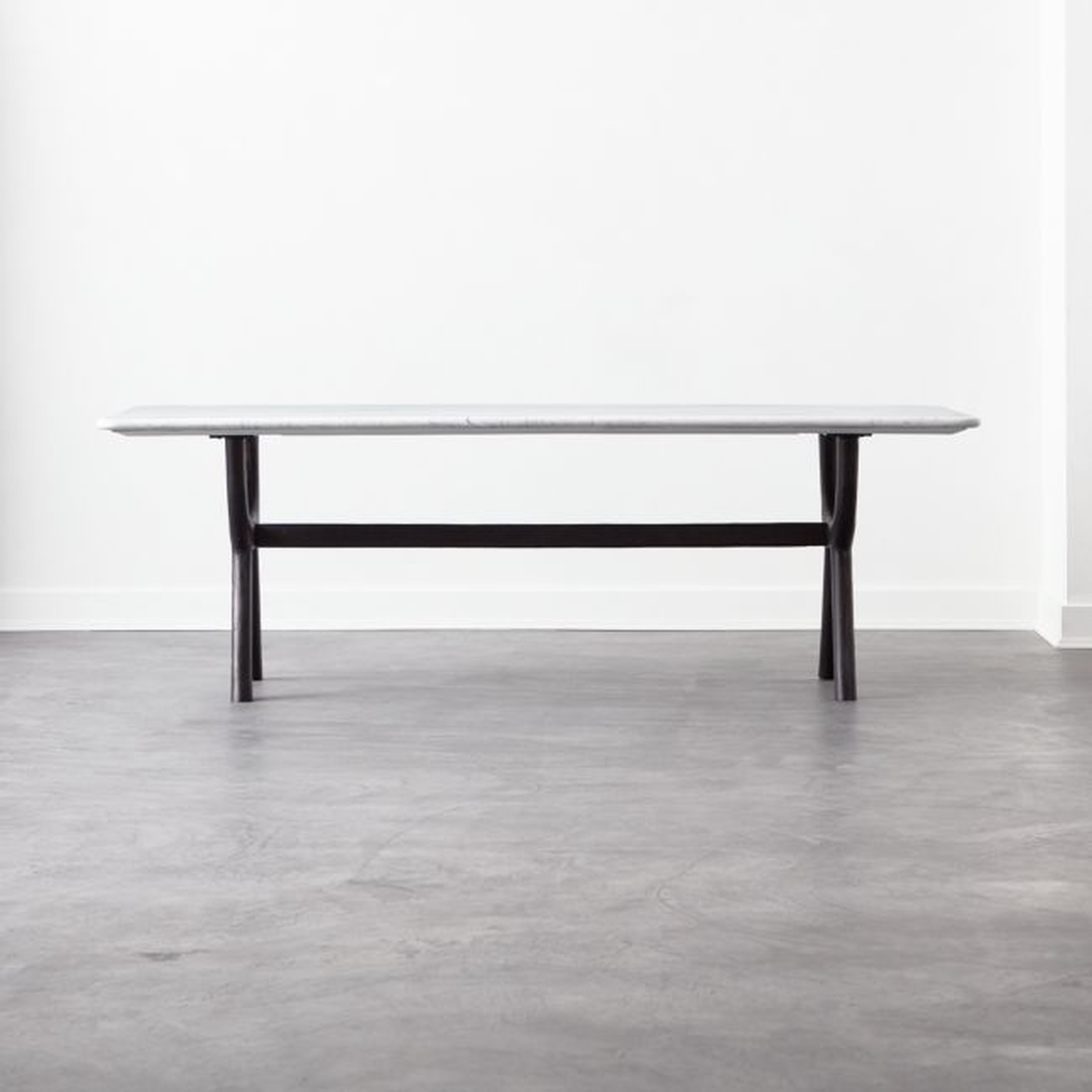 Sierra Cast Metal and Marble Dining Table - CB2