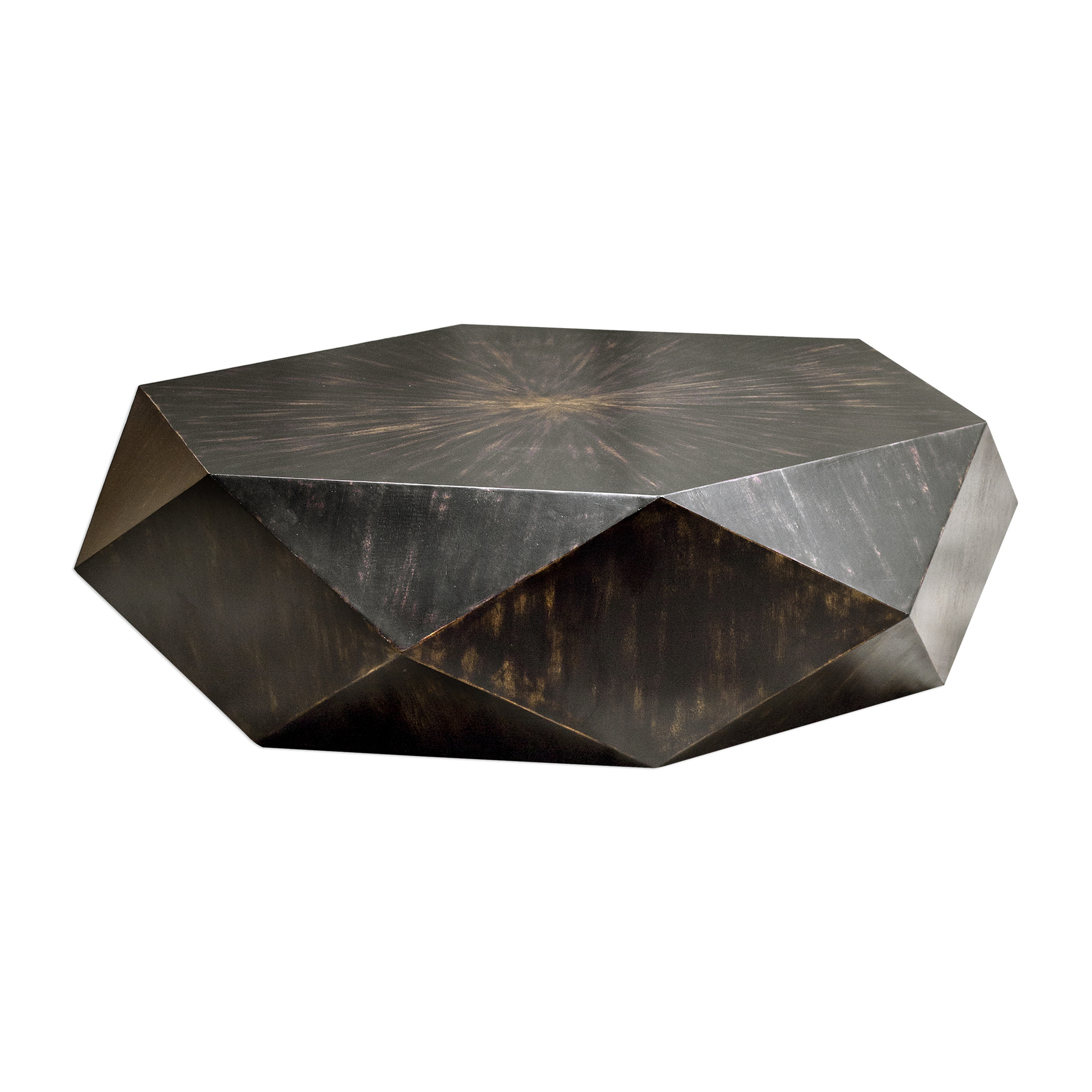 Volker Worn Black Coffee Table - Uttermost