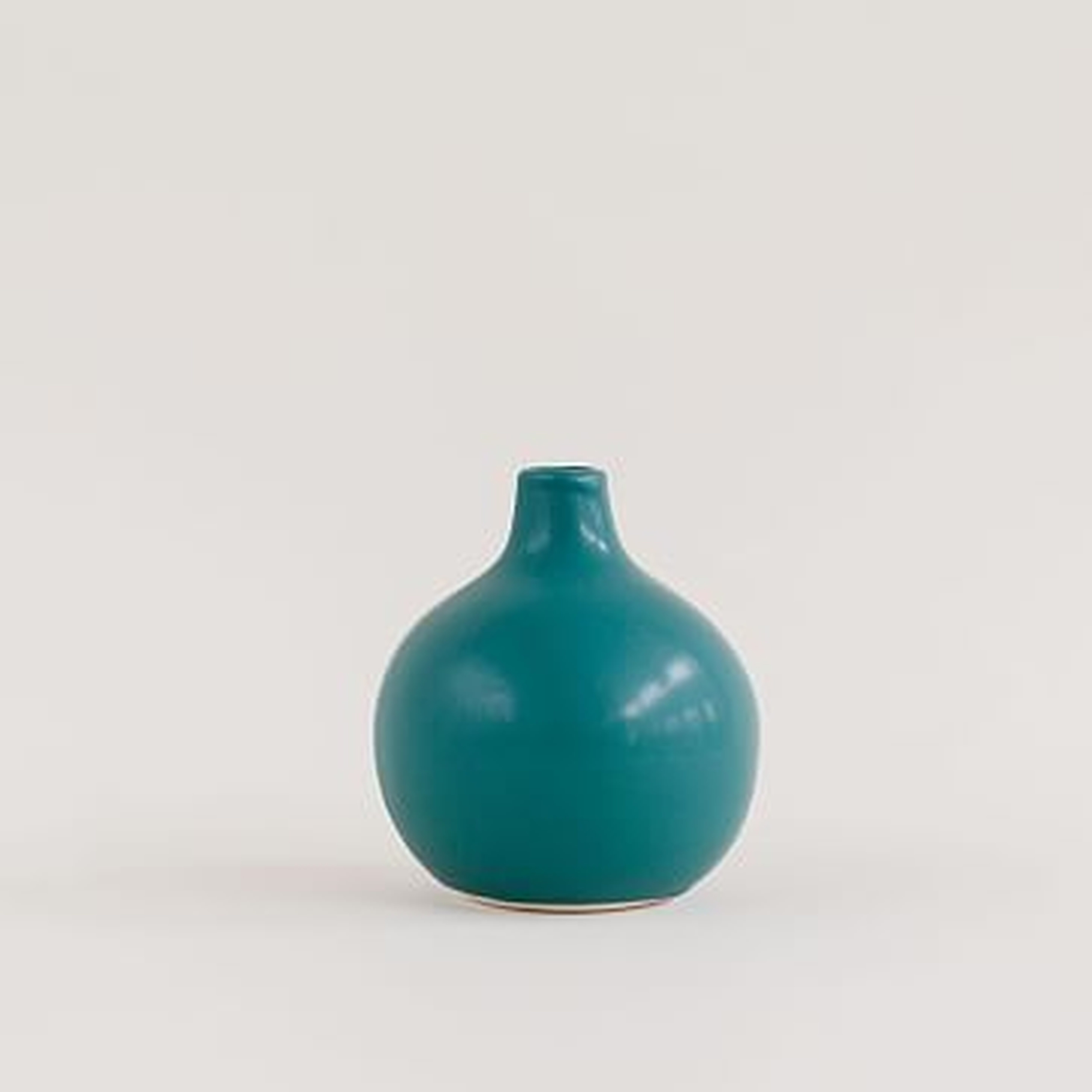 Paper + Clay Bulb Bud Vase, Dark Teal - West Elm
