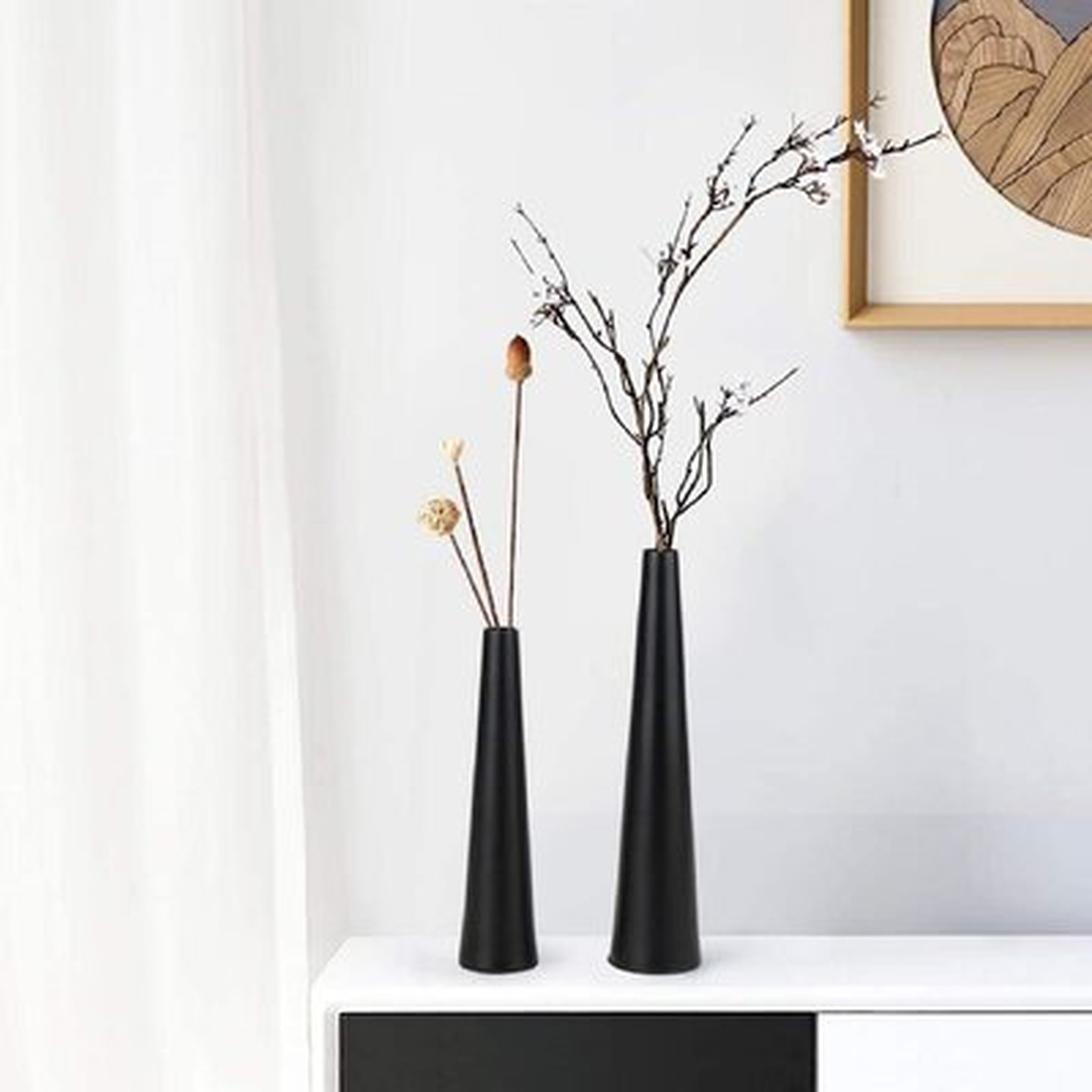 Metal Vase Small Flower Vase Set Of 2 Taper Vase For Wedding Table Centerpiece Decorations, Home Decor - Wayfair