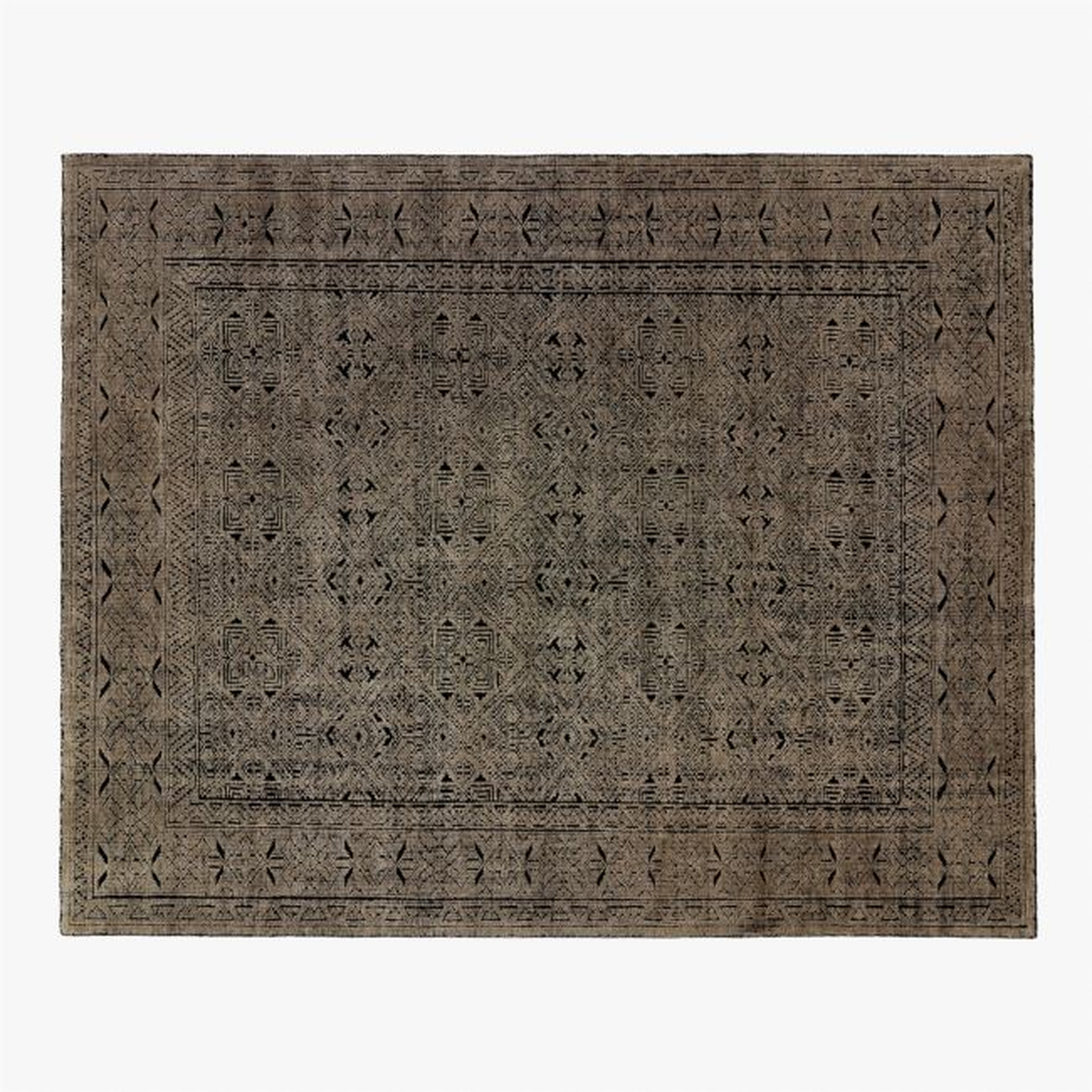 Raumont Hand-knotted Brown Detailed Area Rug 8'x10' - CB2