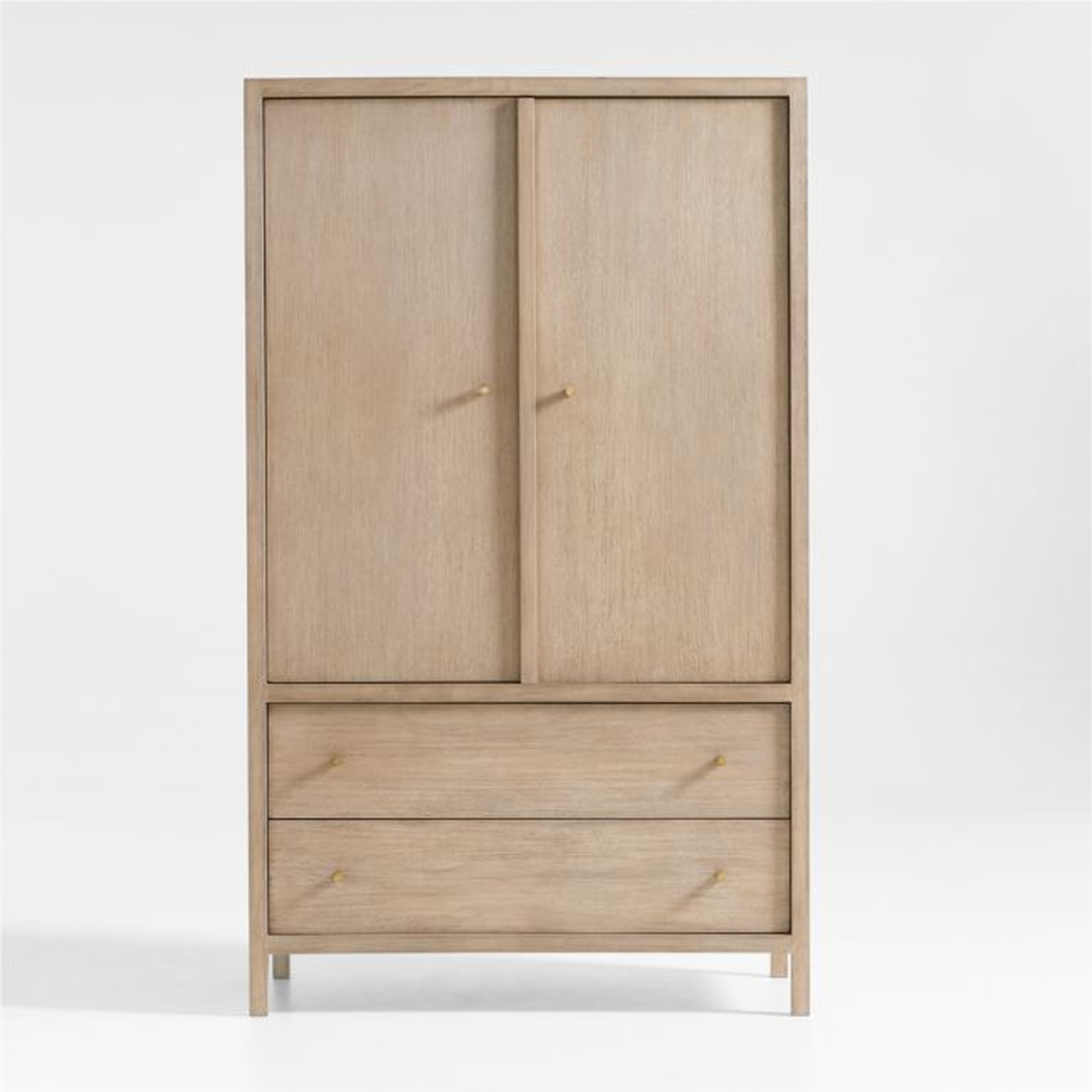 Keane Weathered Natural Wood Armoire - Crate and Barrel