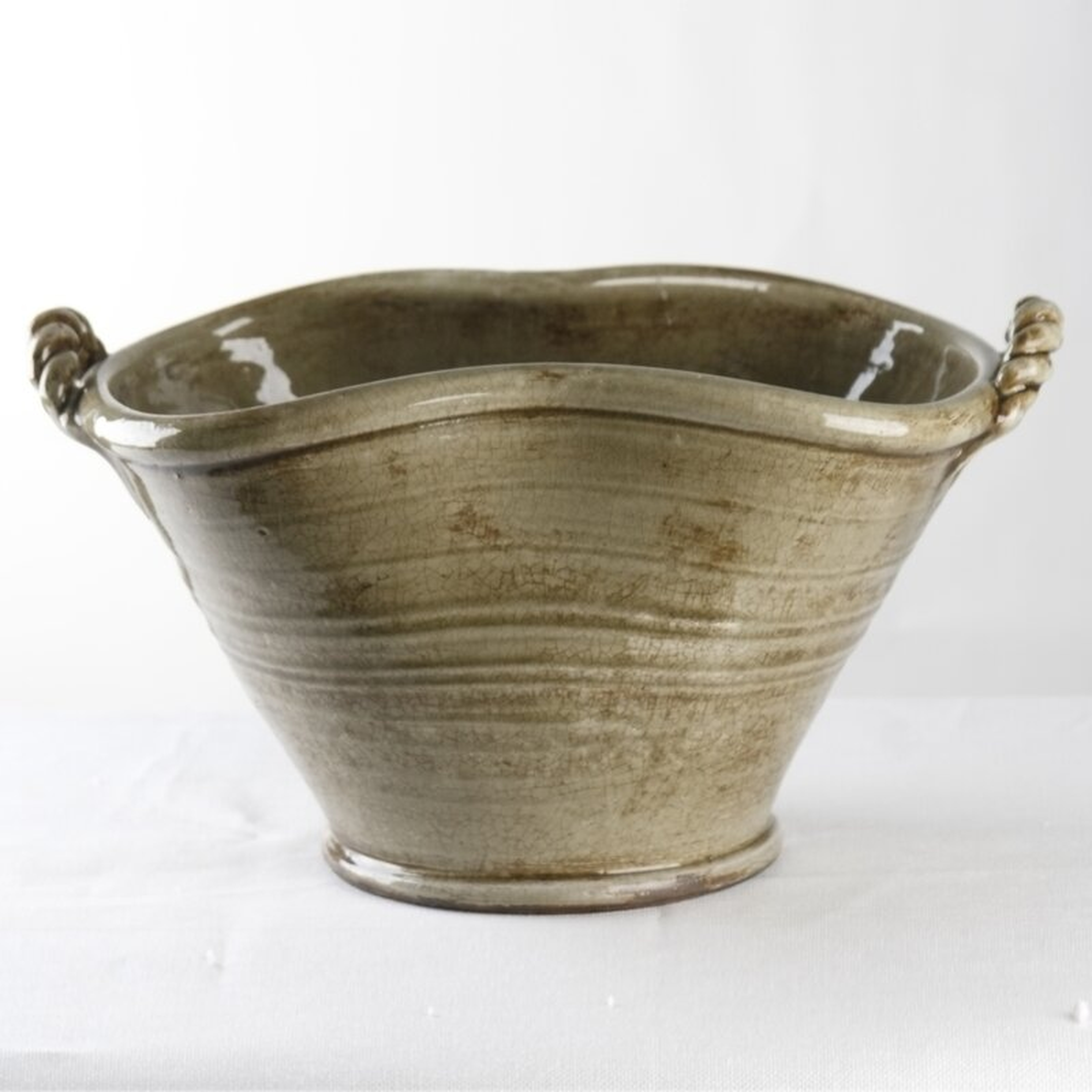 Zentique Decorative Pottery Decorative Bowl Color: Gray - Perigold