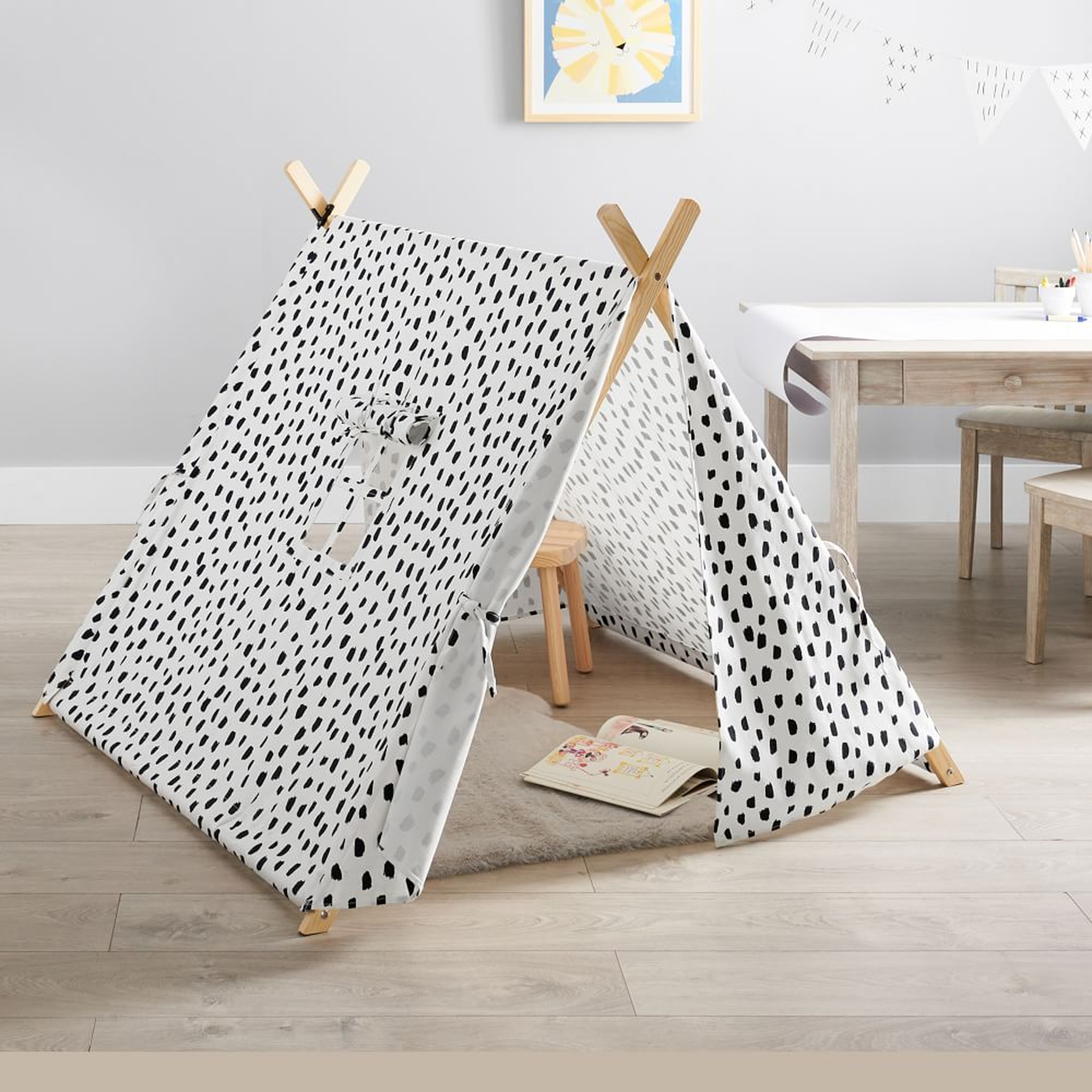 Collapsible Play Tent, Snow White & Jet Black, WE Kids - West Elm