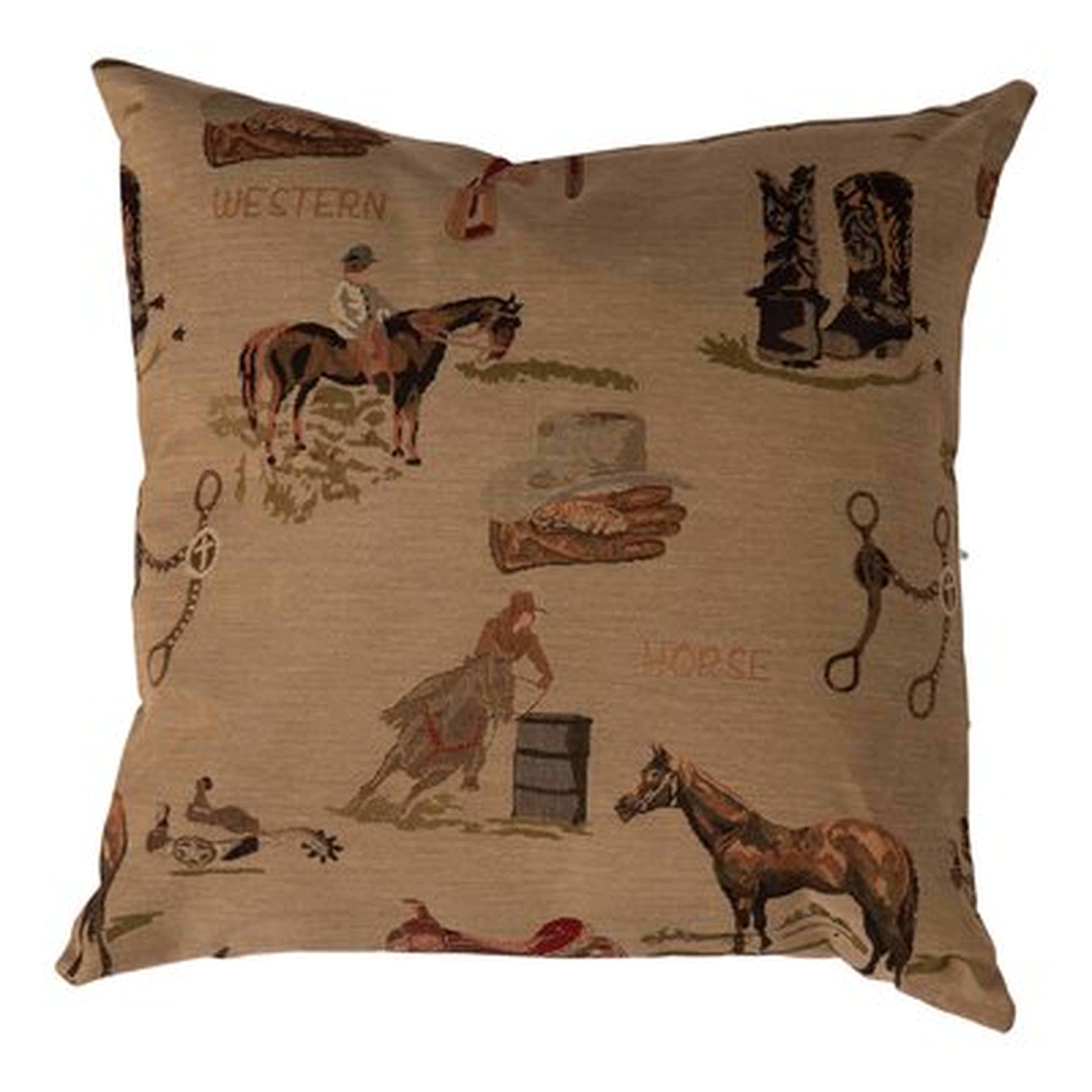 Emerico Western Tapestry Square Pillow - Wayfair