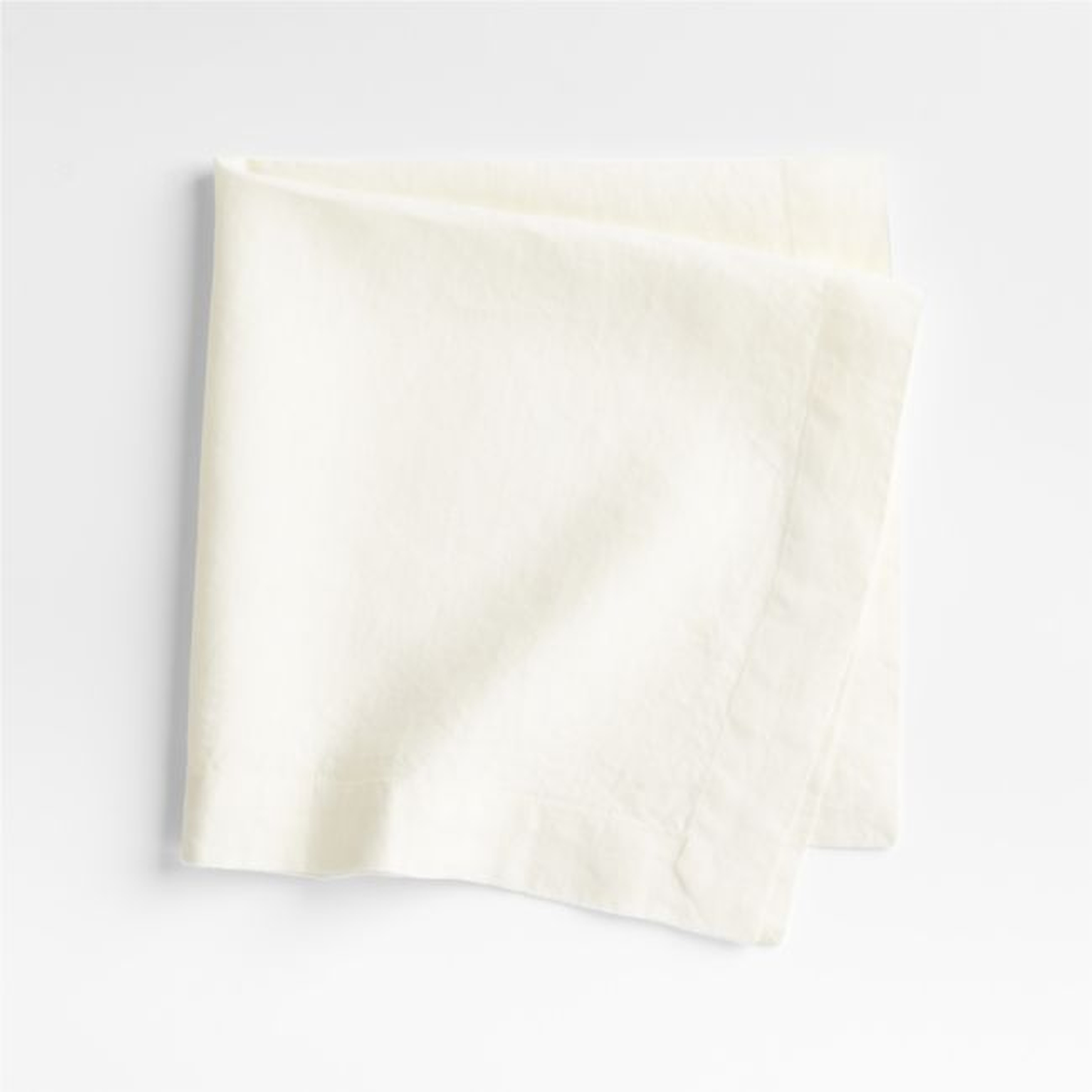 Marin Arctic Ivory EUROPEAN FLAX ™-Certified Linen Napkin - Crate and Barrel