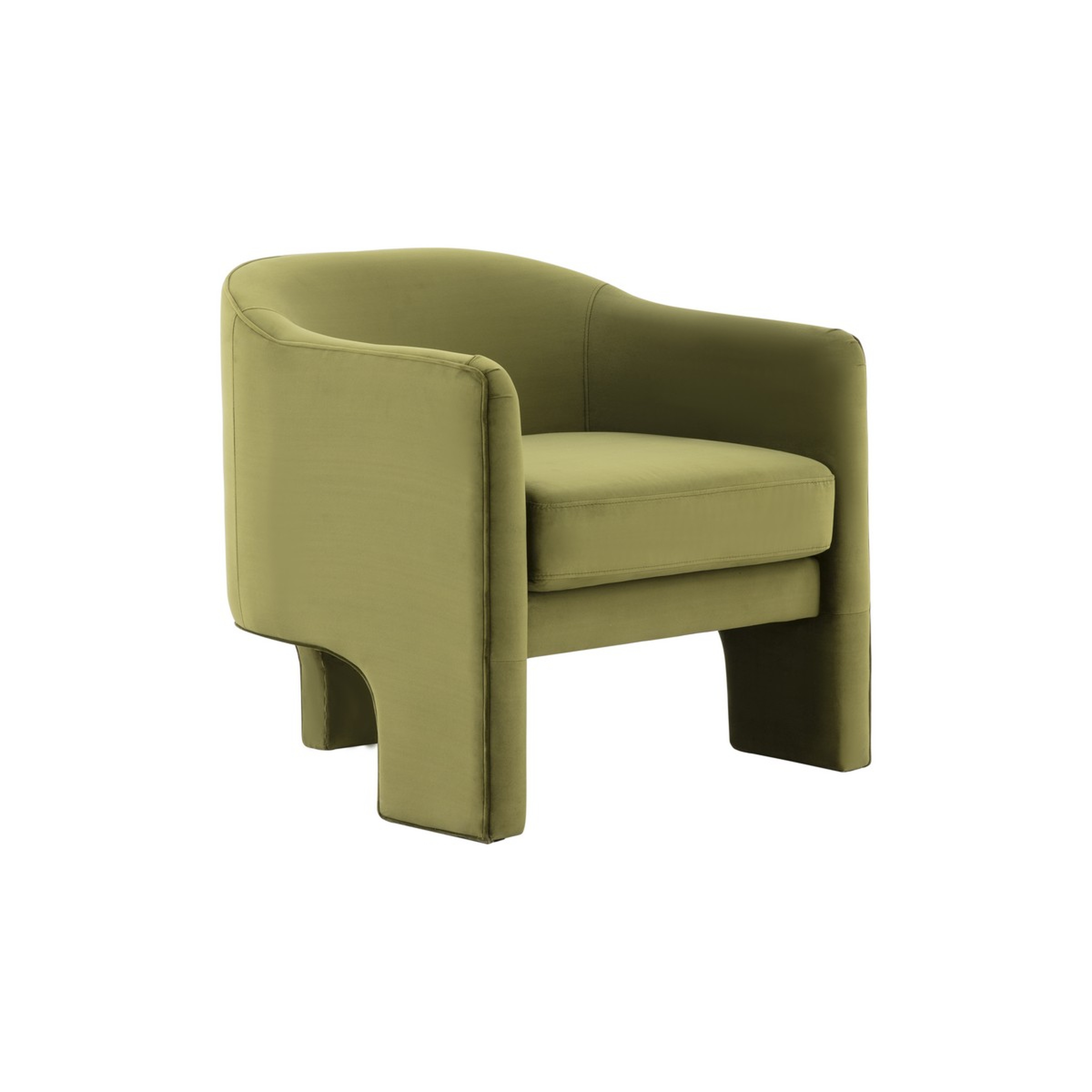 Londyn Upholstered Accent Chair - Olive Green - Safavieh Couture
