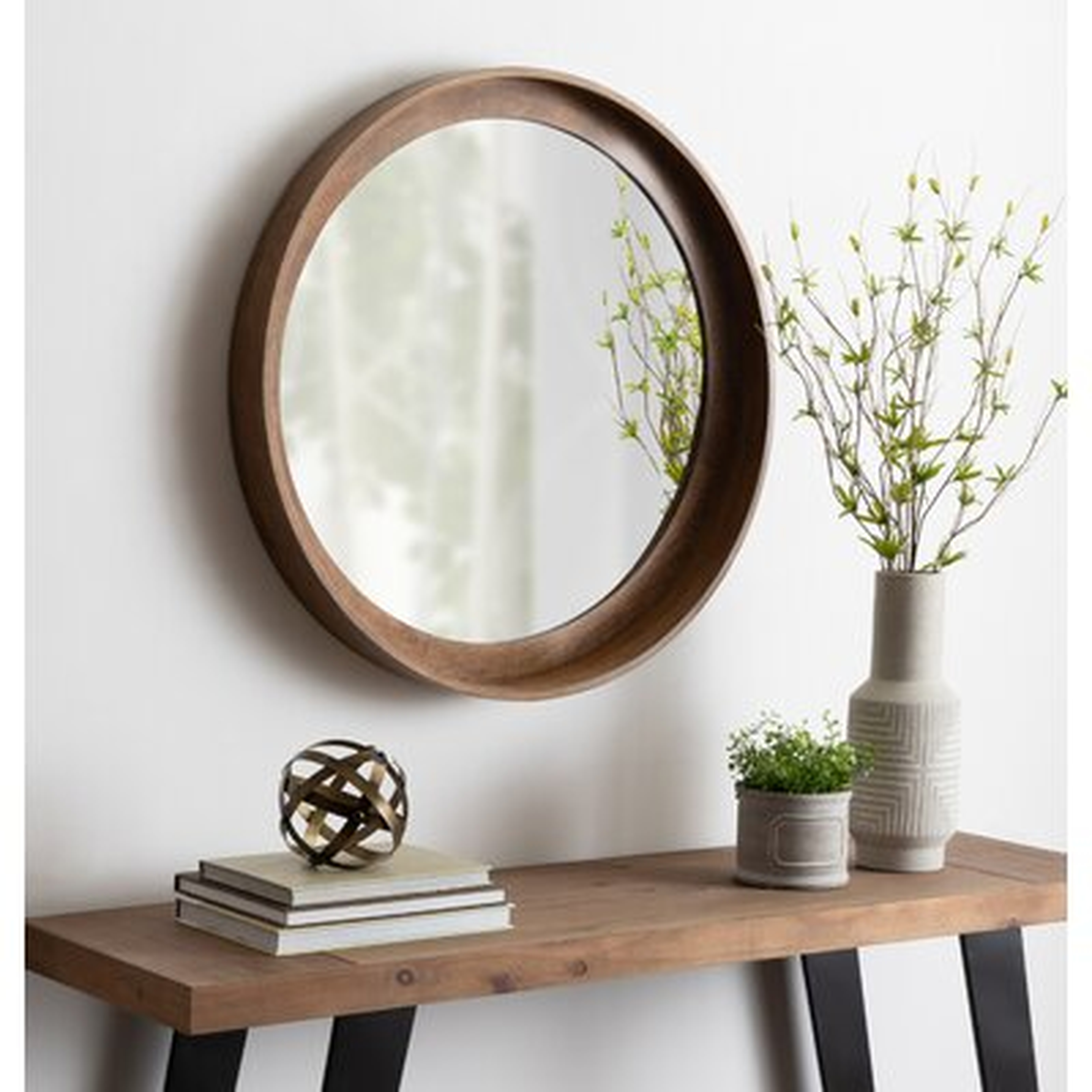 Alea Rustic with Shelves Accent Mirror - Wayfair
