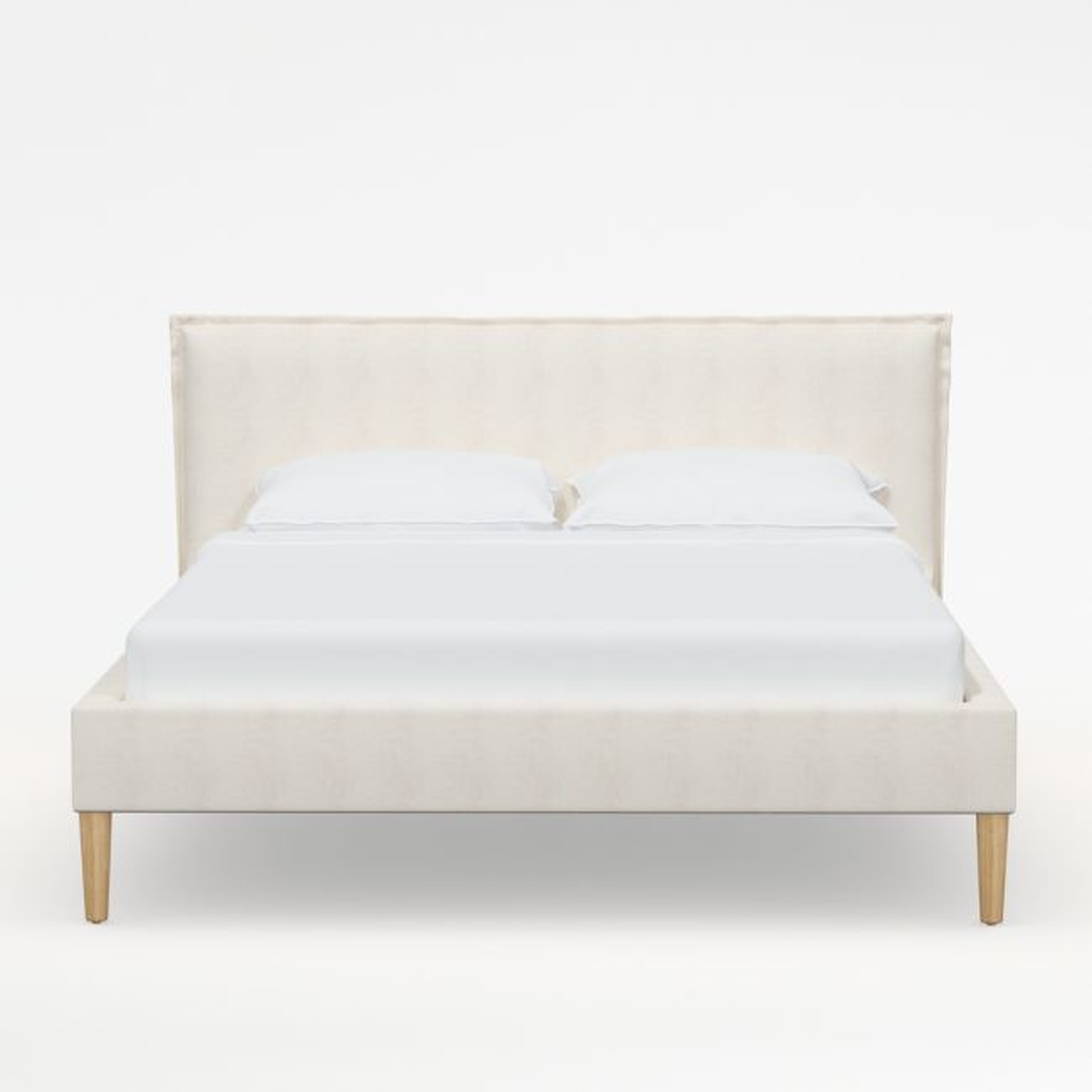 Lane King Linen White Low-Profile Bed - Crate and Barrel