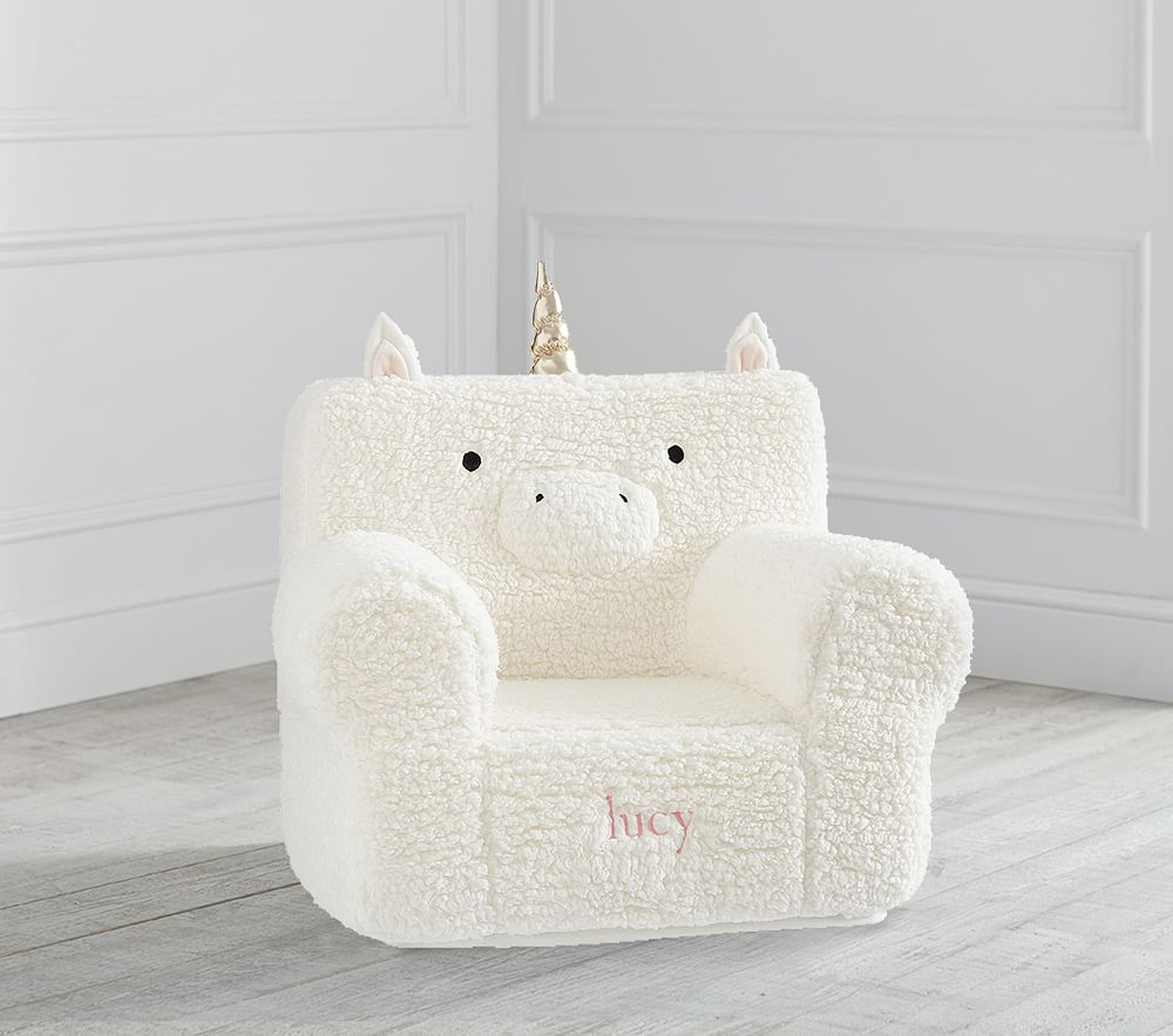 Unicorn Ivory Sherpa My First Toddler Anywhere Chair(R) Slipcover Only - Pottery Barn Kids