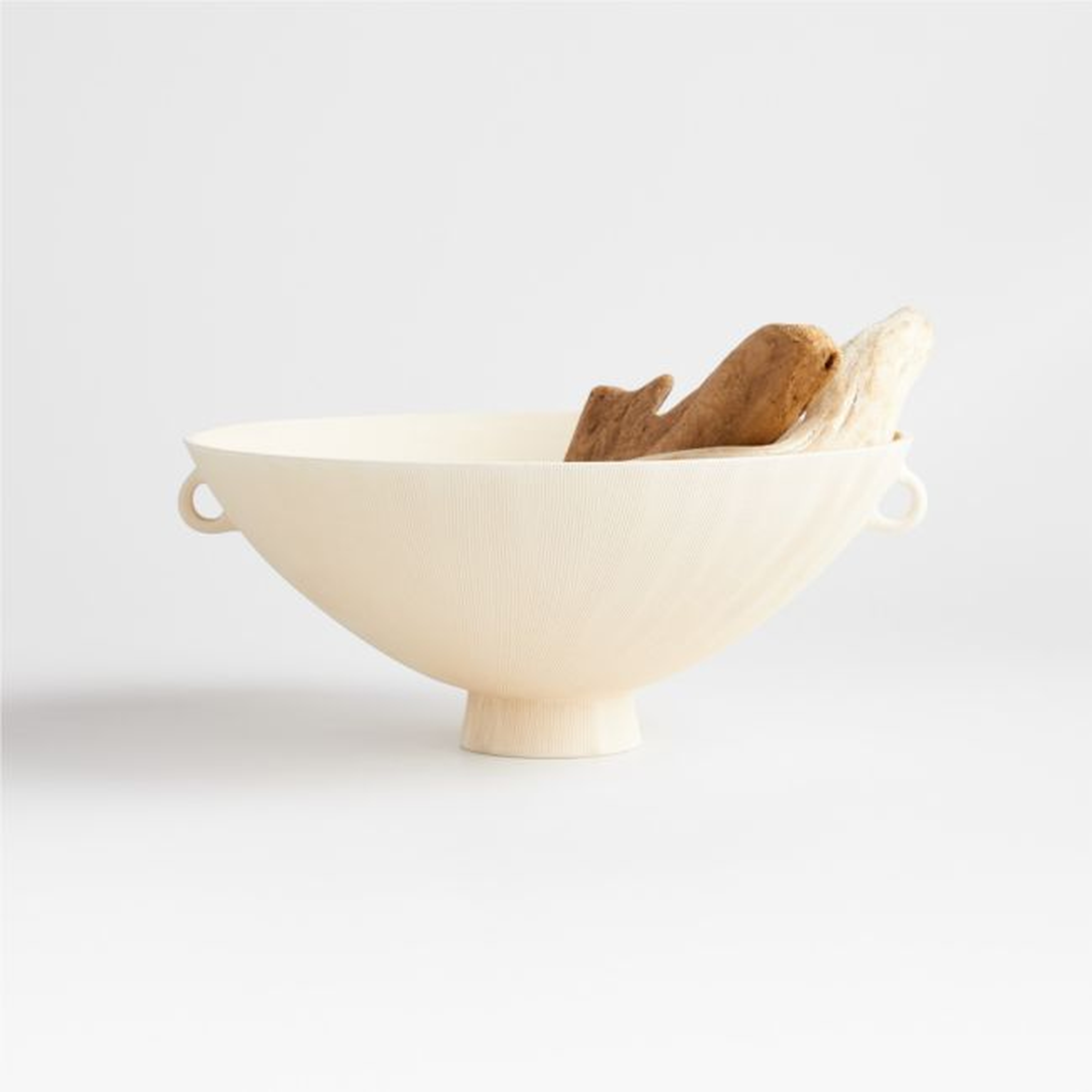 Bol Délicat White Footed Centerpiece Bowl by Athena Calderone - Crate and Barrel