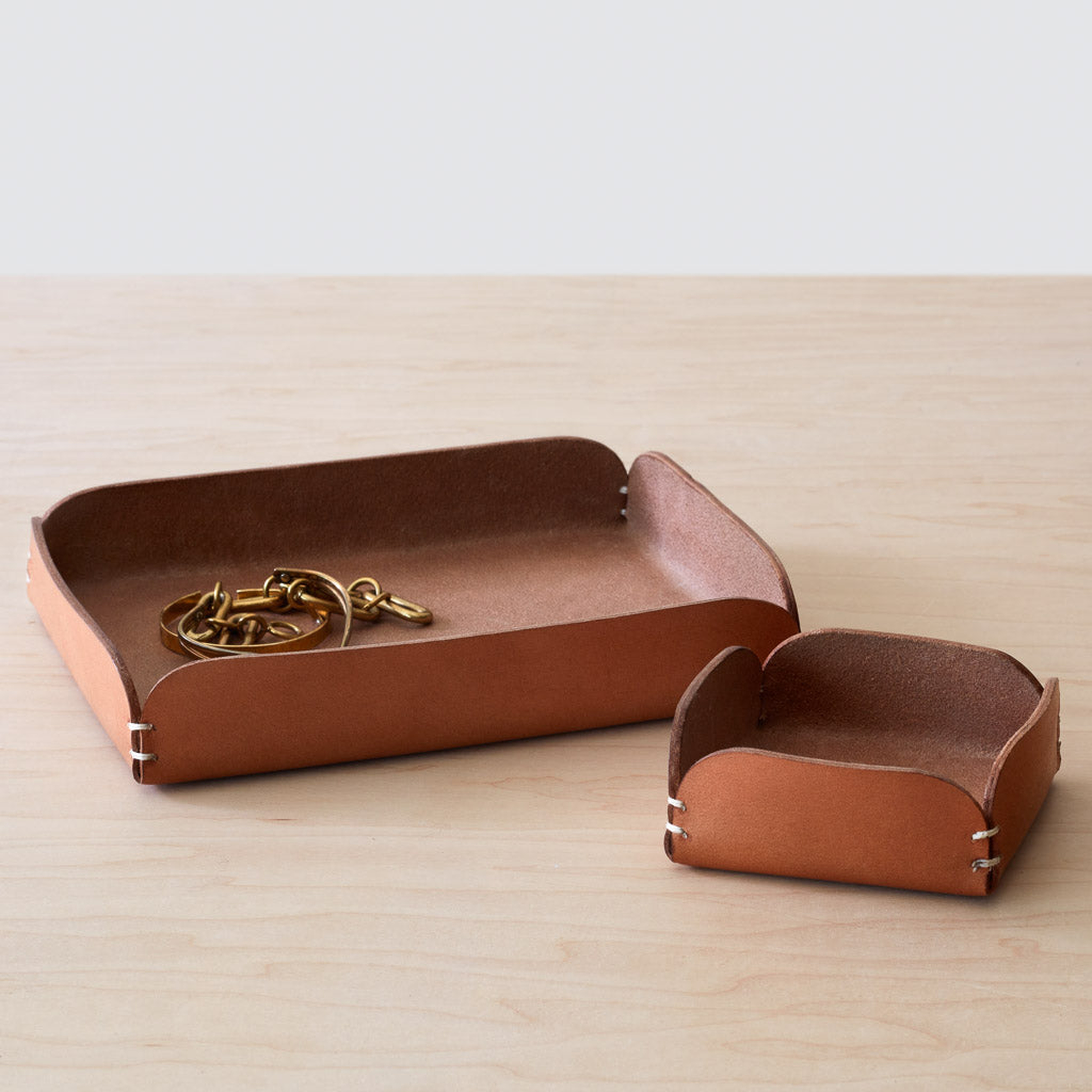 The Citizenry Azad Leather Tray | Large | Natural - The Citizenry