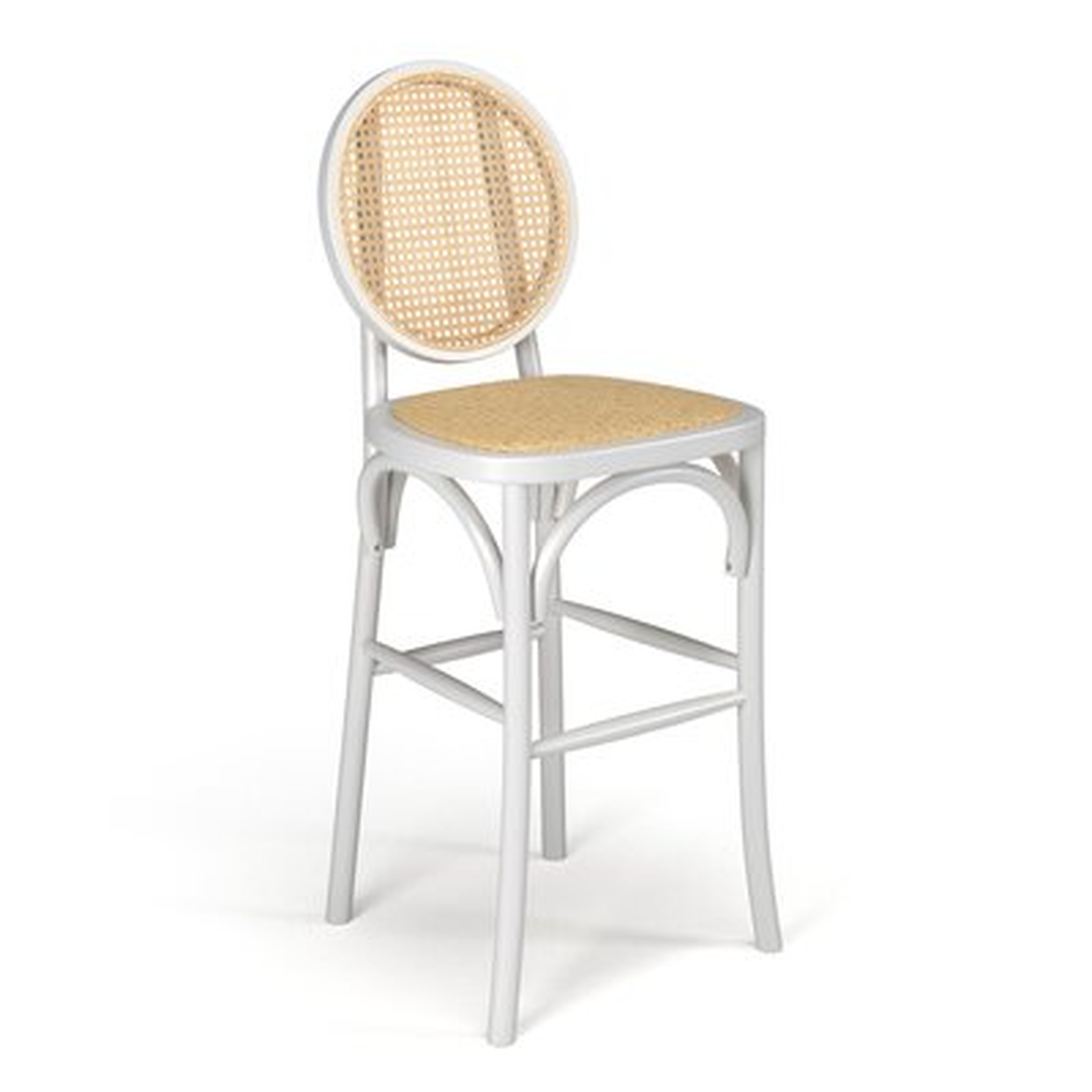 Solid Wood With Natural Cane Stool - Wayfair