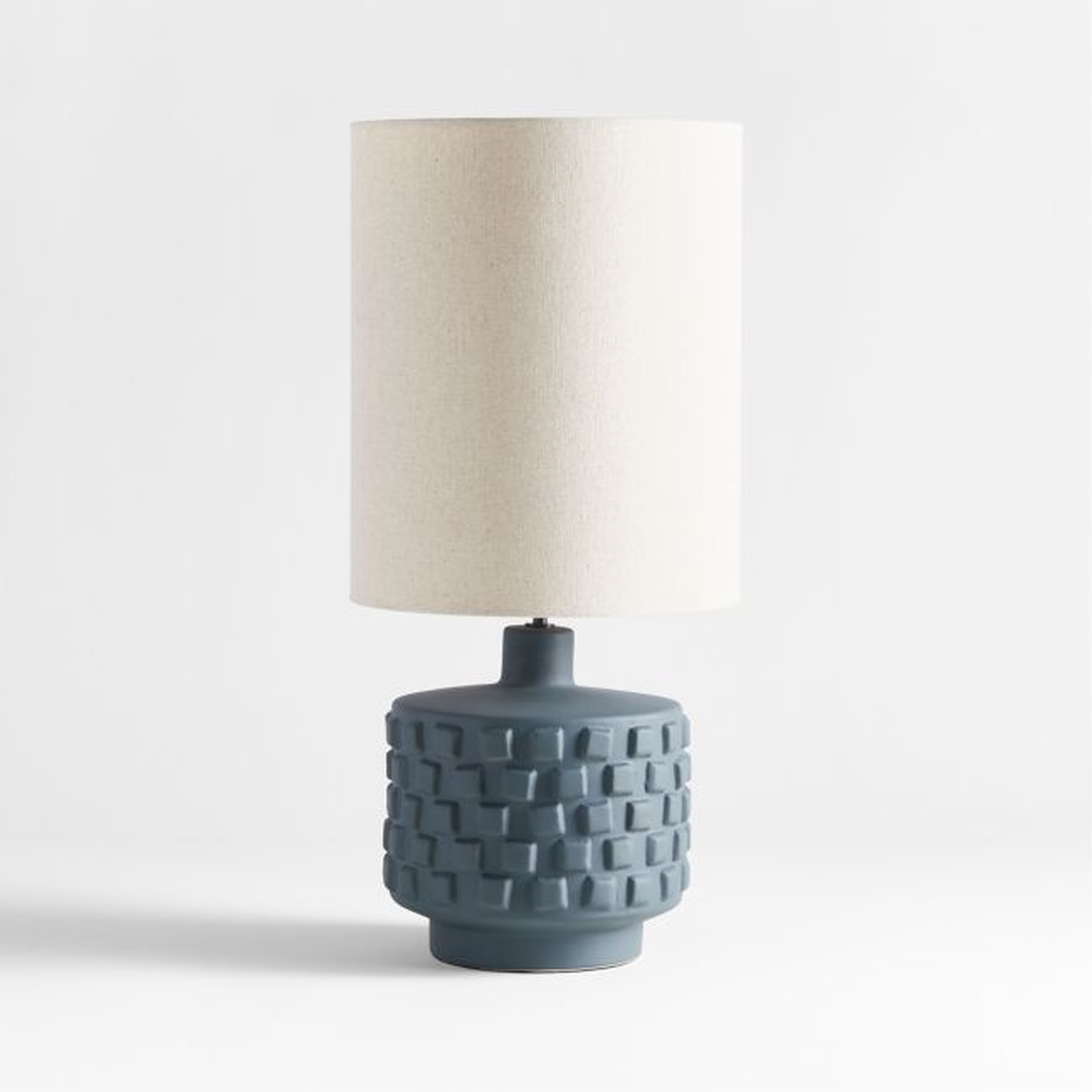 Eino Blue Ceramic Table Lamp 26.5" - Crate and Barrel