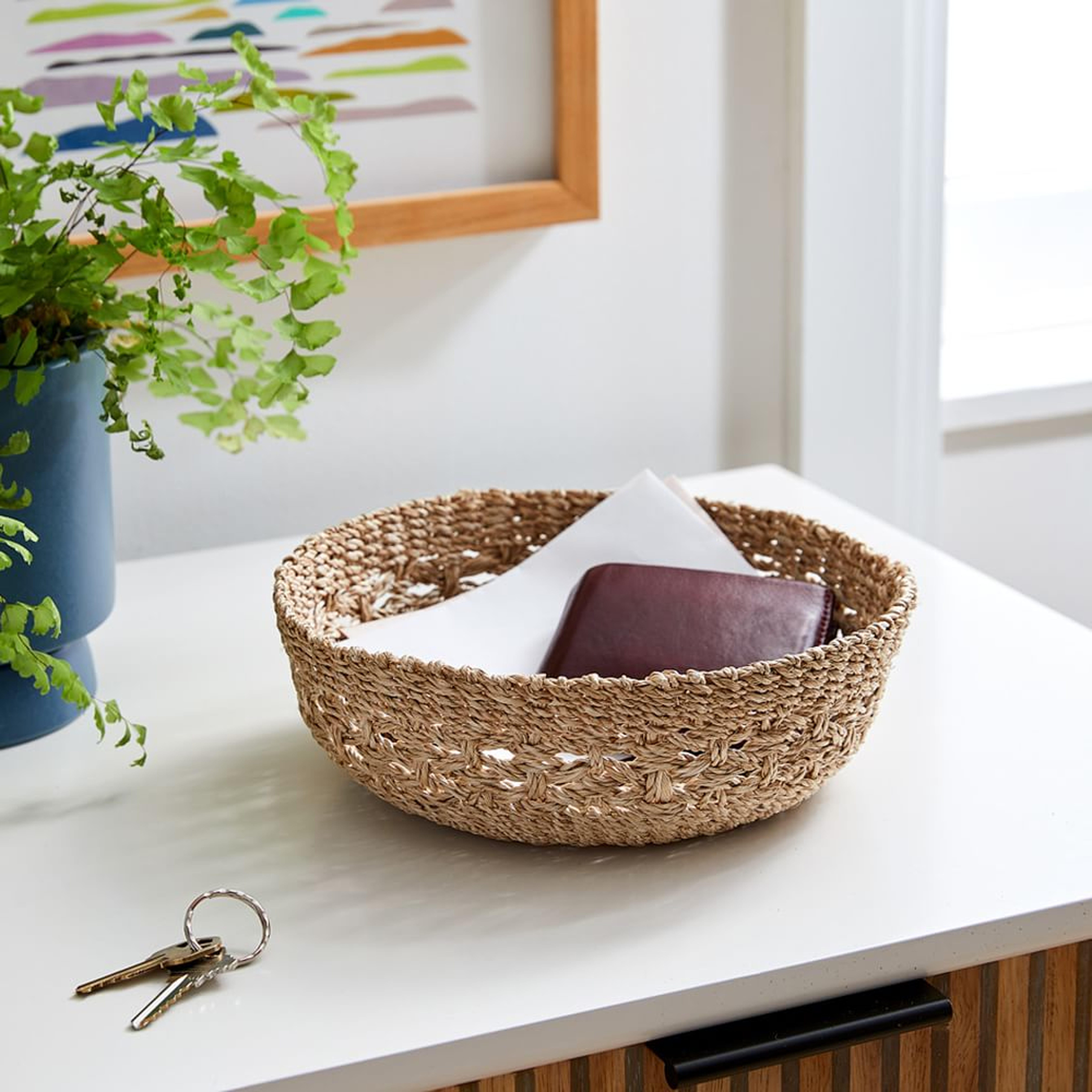 Larone Catchall Woven Tray - West Elm
