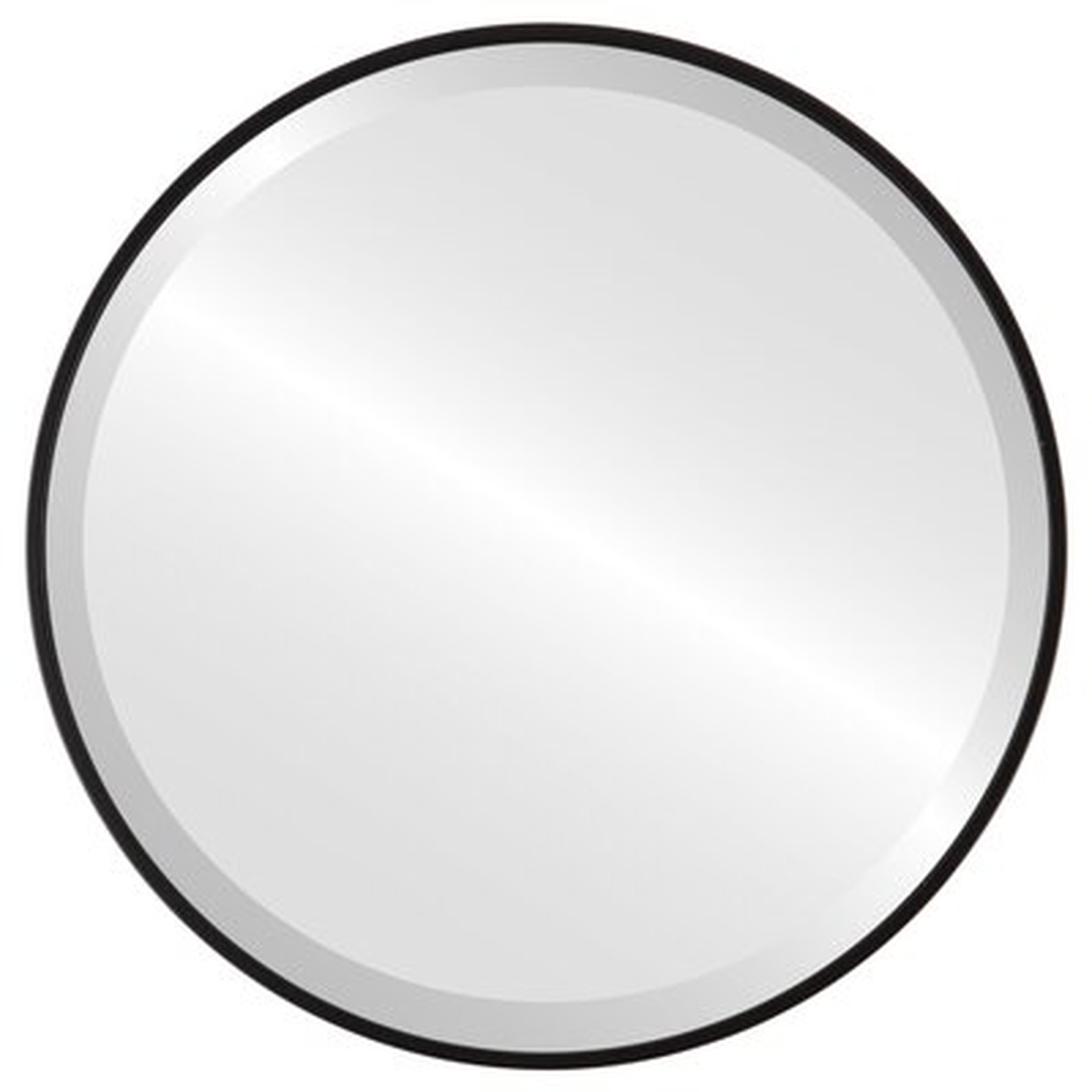 Campfort Framed Round Mirror - Rubbed Black - Wayfair